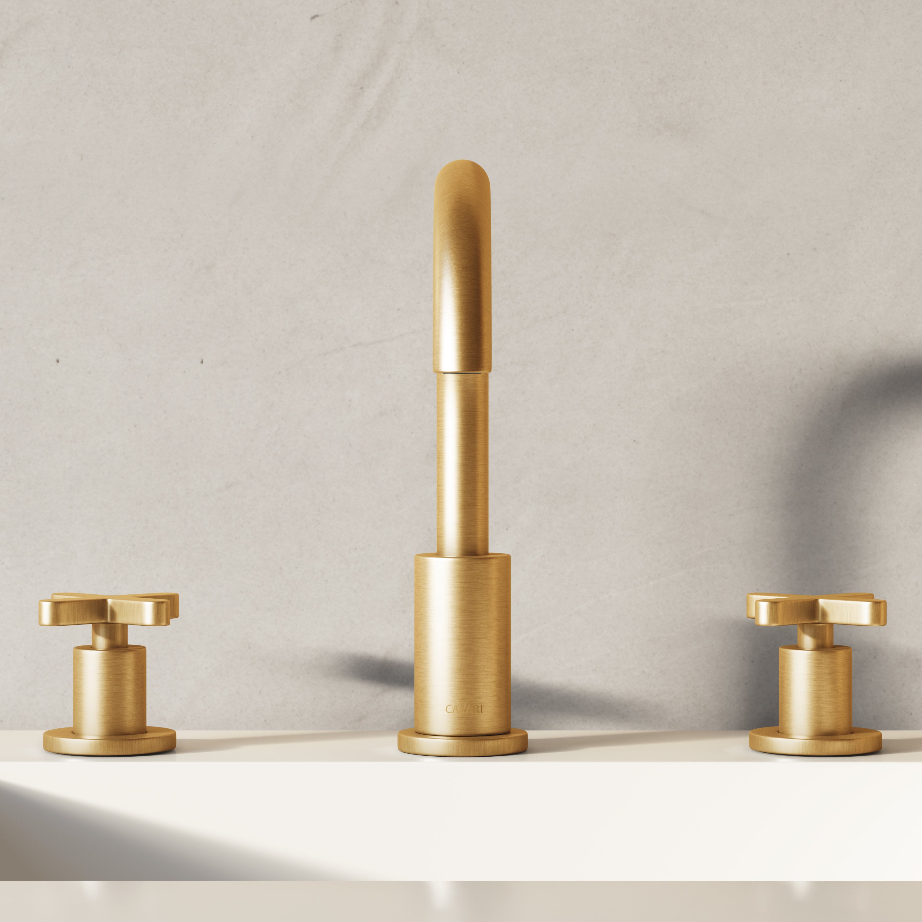 Image of Axiom Double Handle Deck Mounted Basin Tap