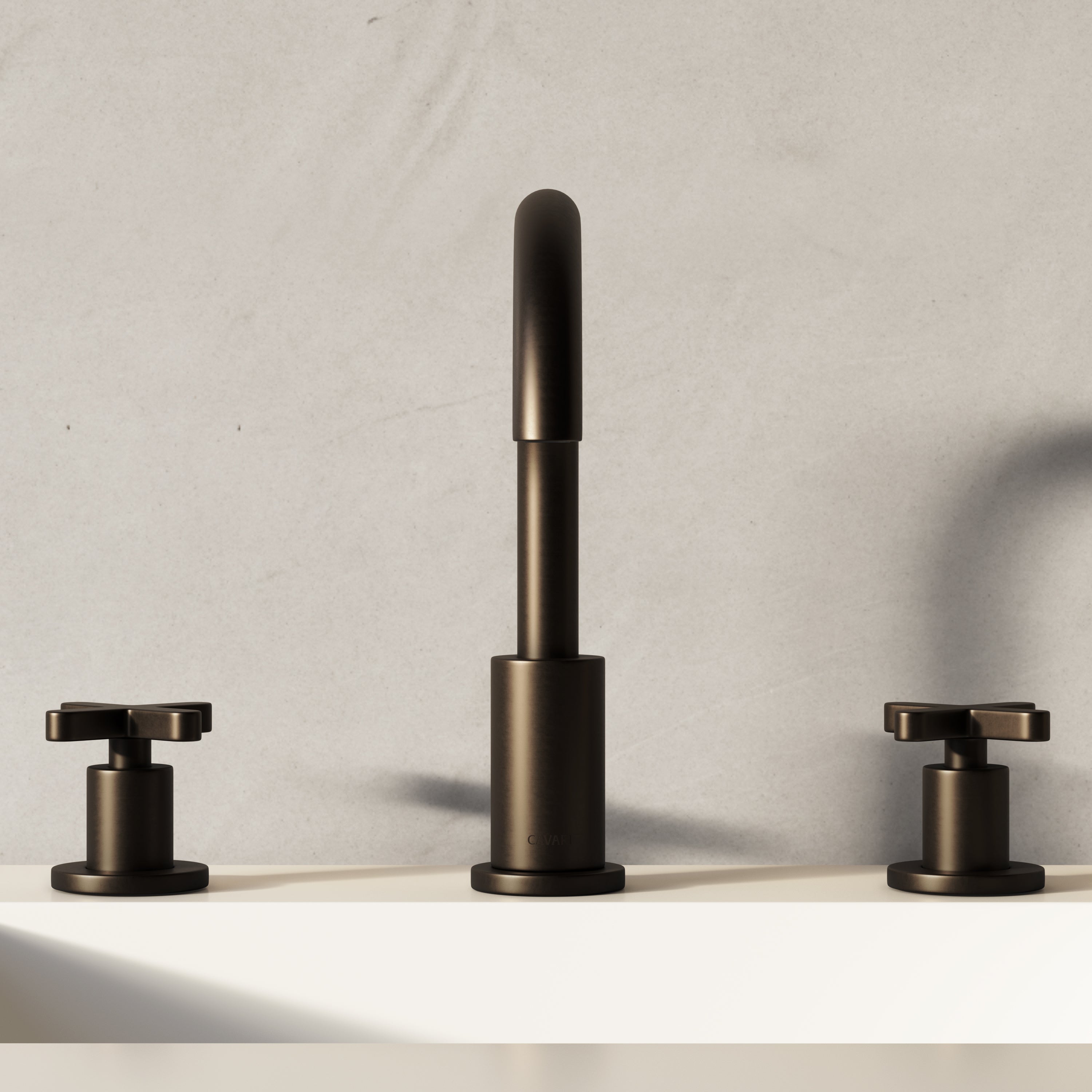 Image of Axiom Double Handle Deck Mounted Basin Tap