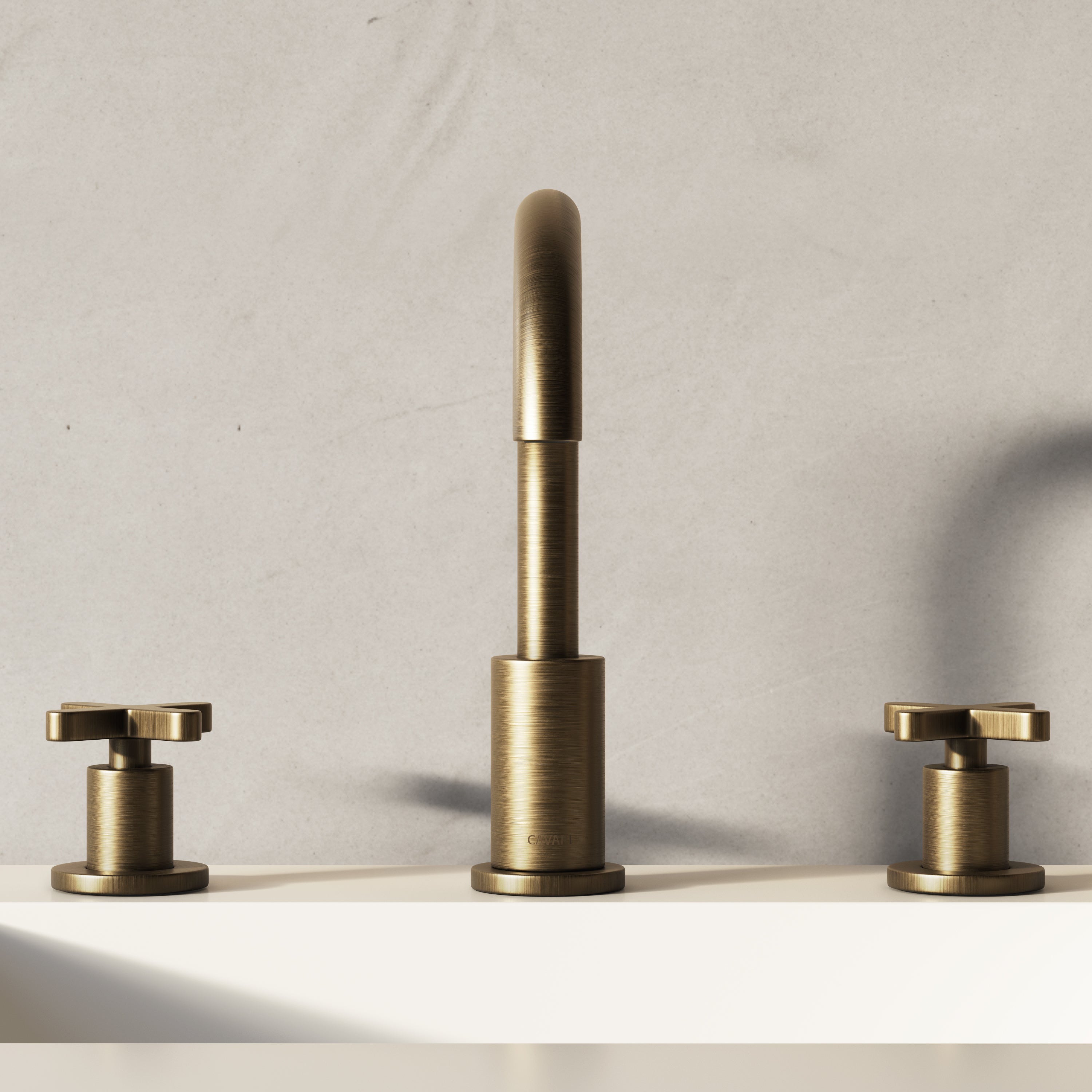 Image of Axiom Double Handle Deck Mounted Basin Tap