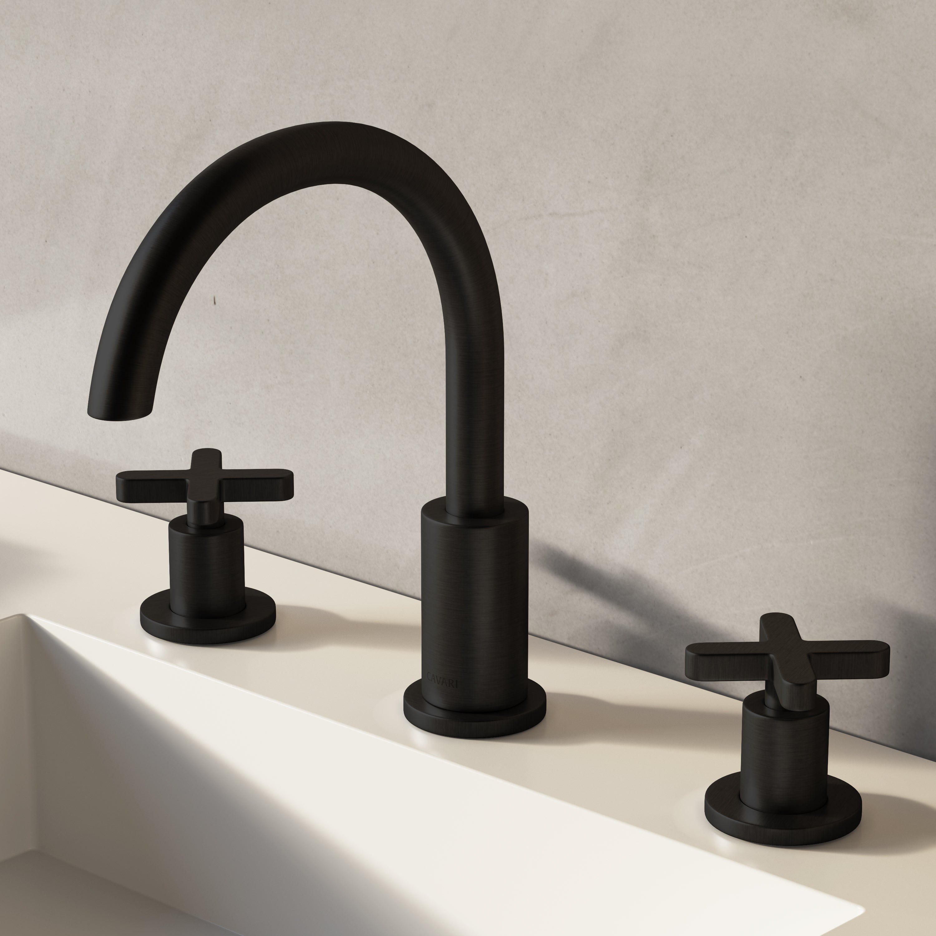 Image of Axiom Double Handle Deck Mounted Basin Tap