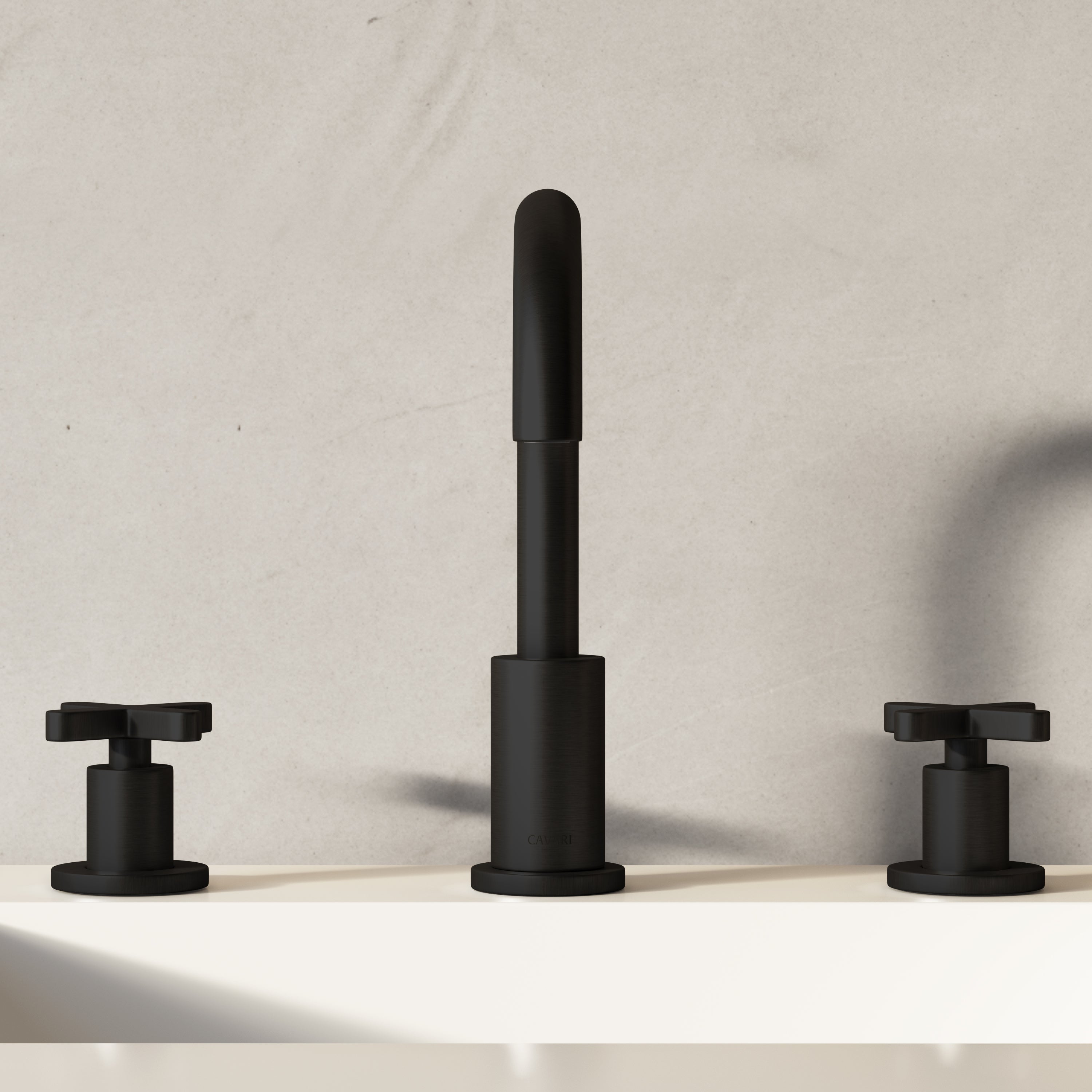 Image of Axiom Double Handle Deck Mounted Basin Tap