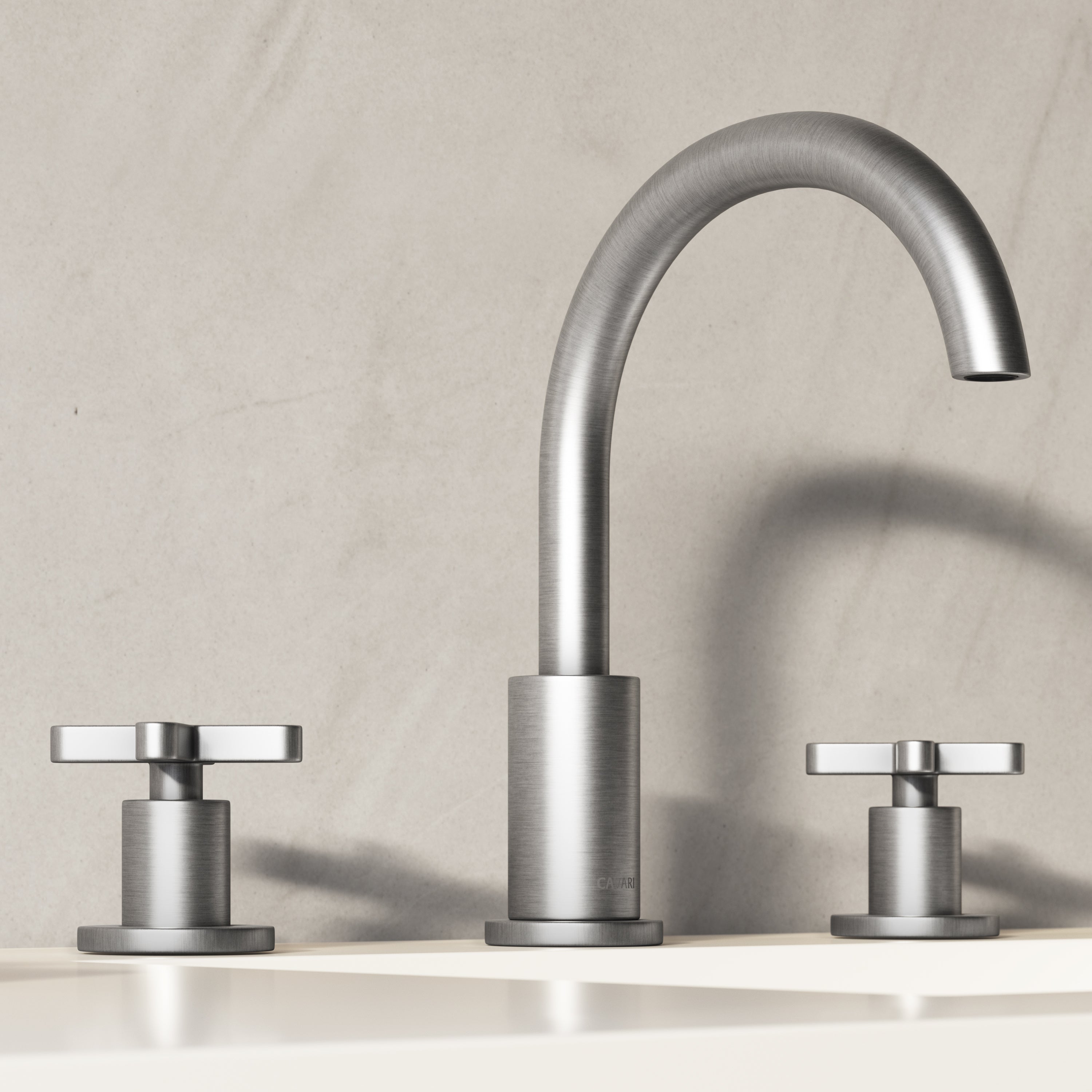 Image of Axiom Double Handle Deck Mounted Basin Tap
