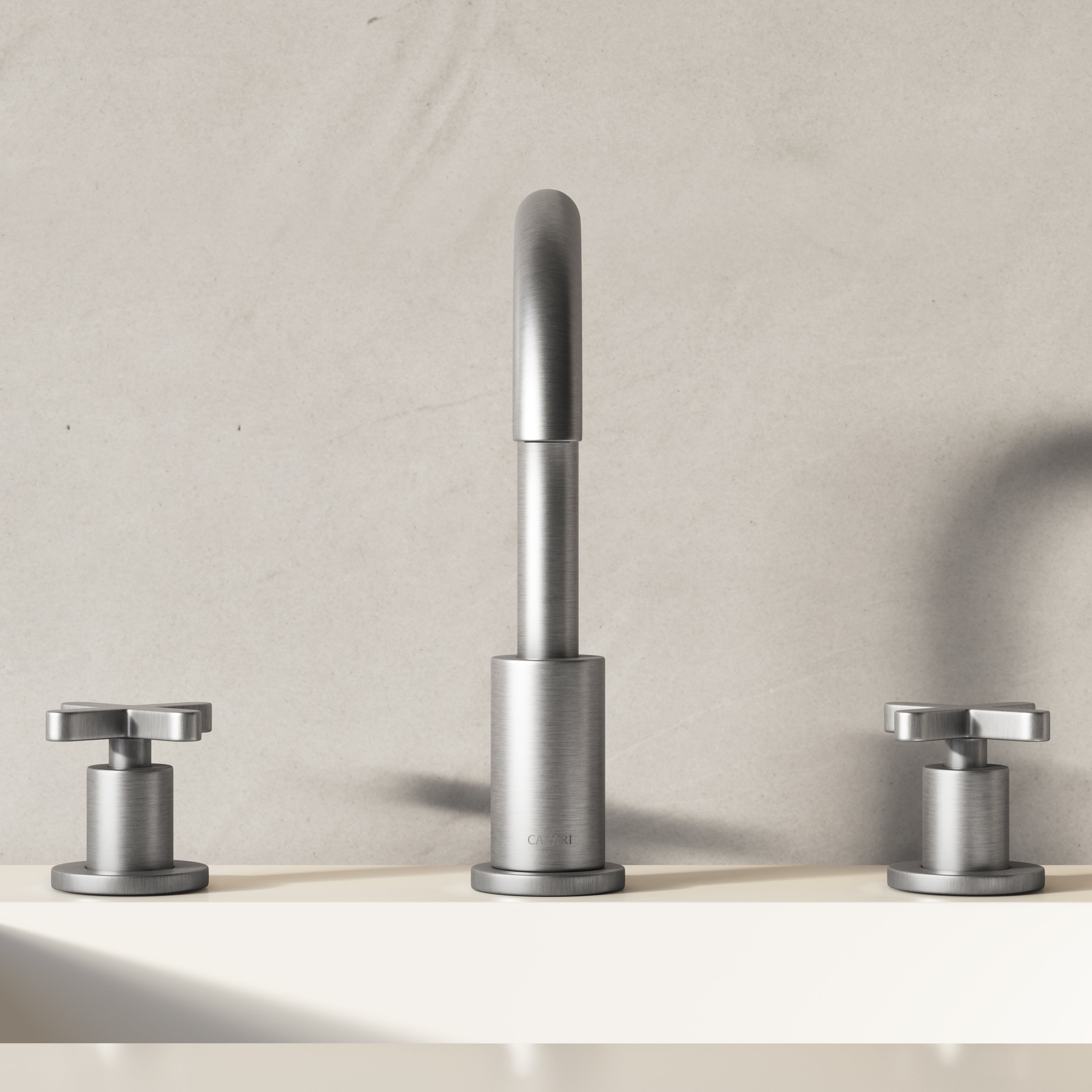 Image of Axiom Double Handle Deck Mounted Basin Tap