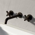 Axiom Double Handle Wall Mounted Basin Tap