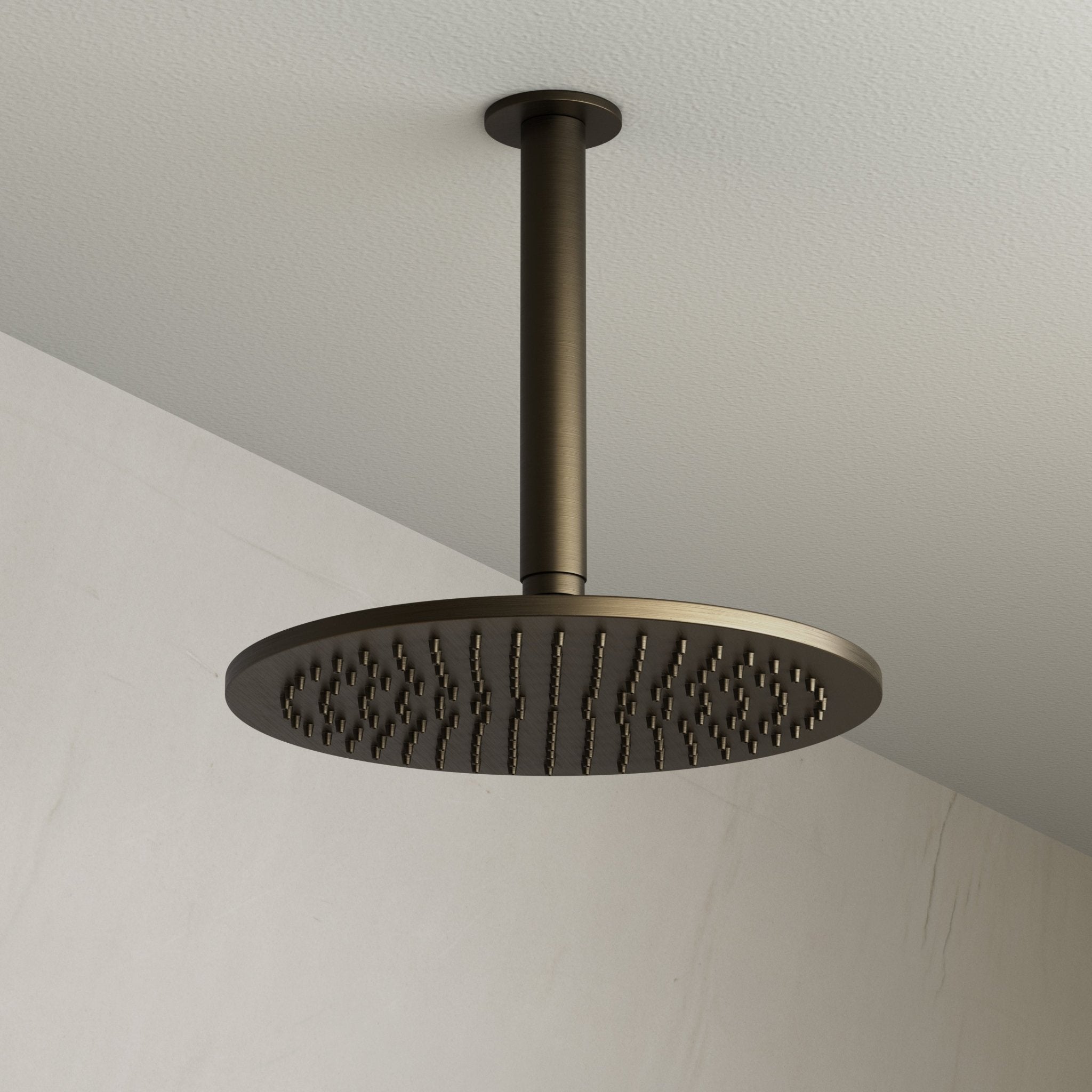 Image of Arc 2-Way Thermostatic Shower Set – Ceiling Mounted Overhead & Angled Hand Shower - Cavari