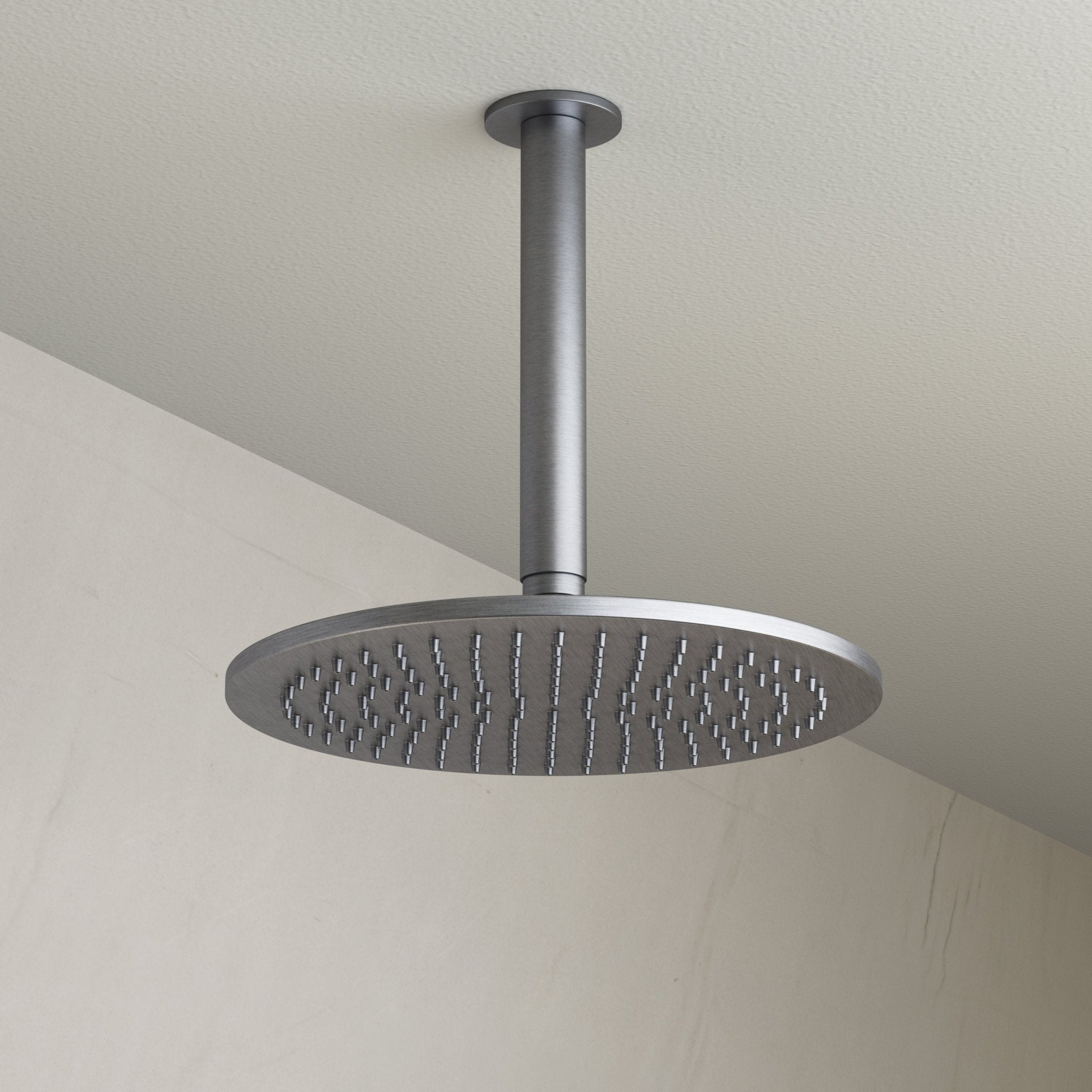Image of Arc 2-Way Thermostatic Shower Set – Ceiling Mounted Overhead & Angled Hand Shower - Cavari