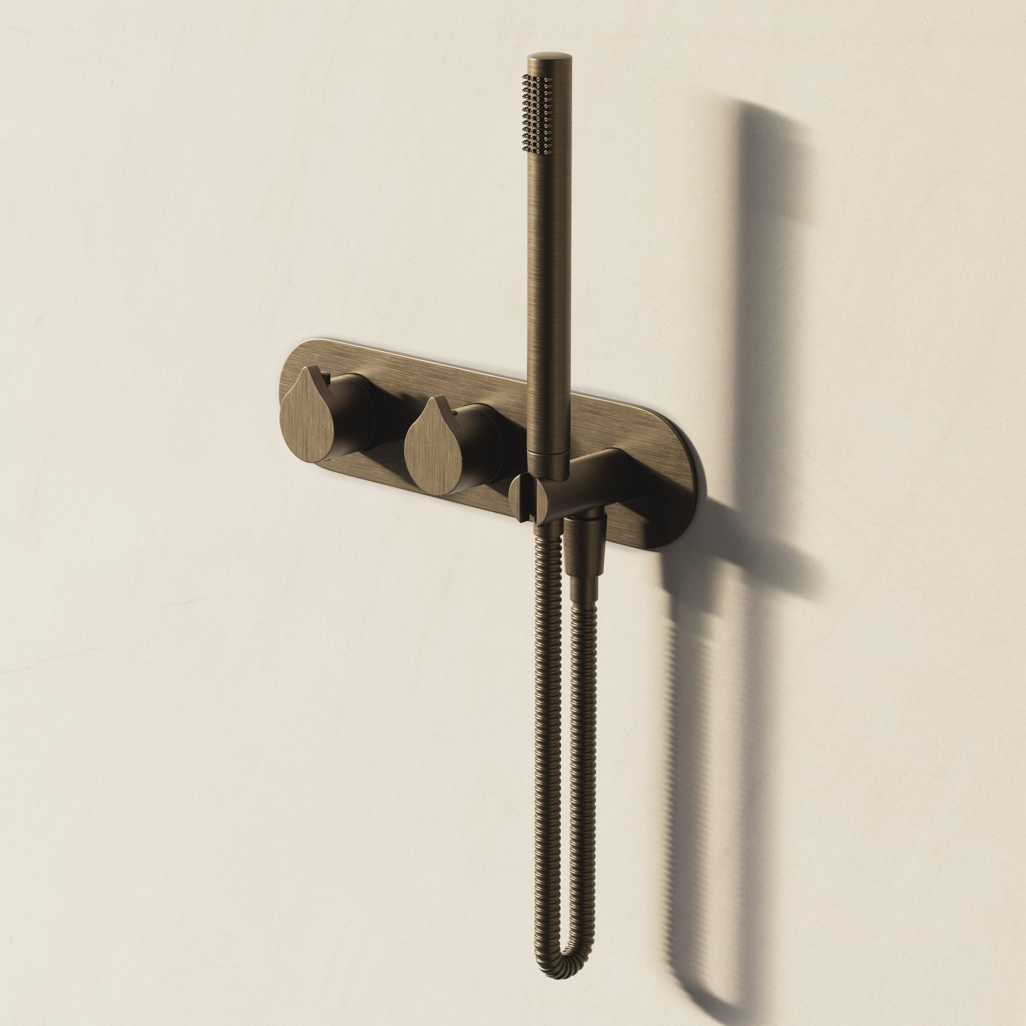 Image of Arc 2-Way Thermostatic Shower Set – Overhead & Integrated Hand Shower - Cavari