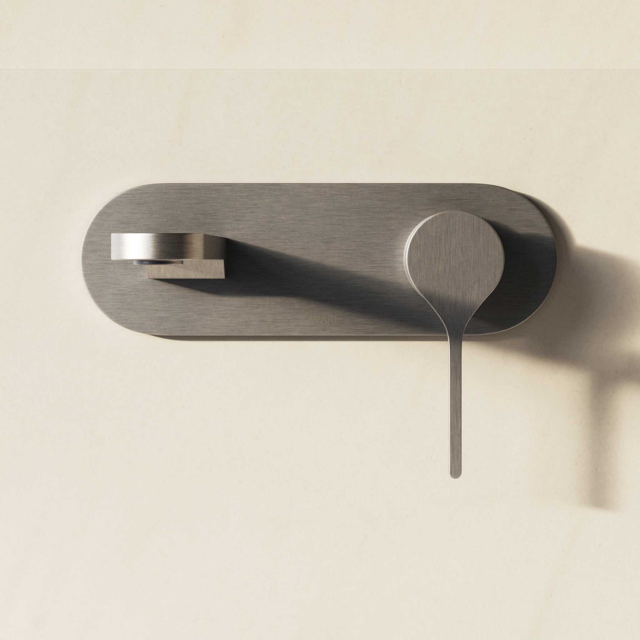 Image of Arc Basin Mixer With Backplate – Long Spout - Cavari
