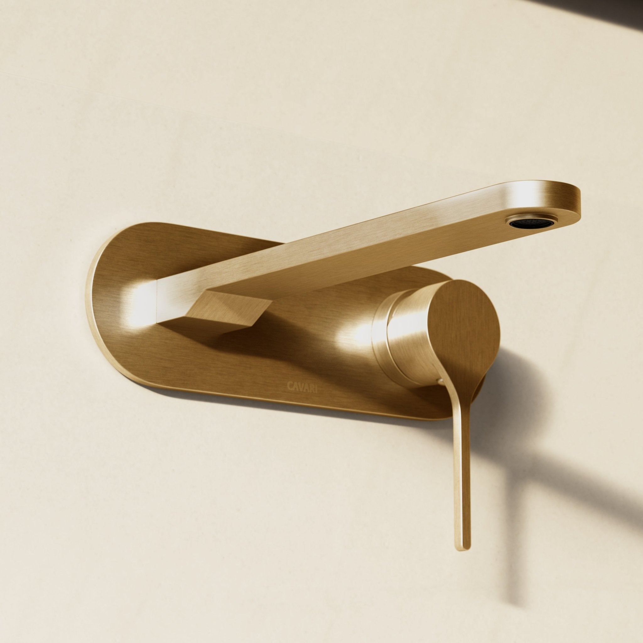 Image of Arc Basin Mixer With Backplate – Long Spout - Cavari