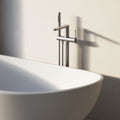 Arc Floor Standing Bath Mixer with Hand Shower