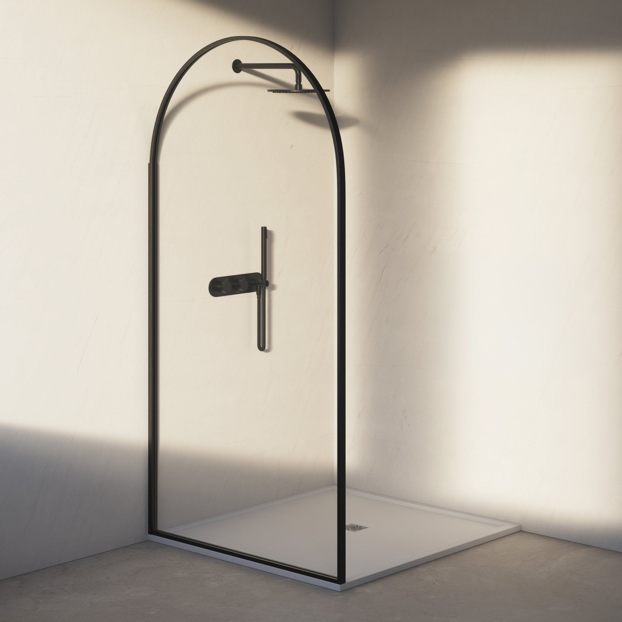 Image of Aura Curved Arch Shower Screen - Cavari