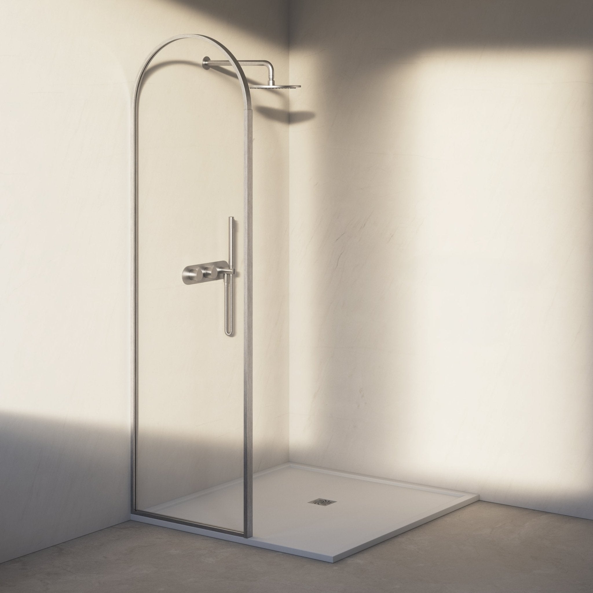 Image of Aura Curved Arch Shower Screen - Cavari