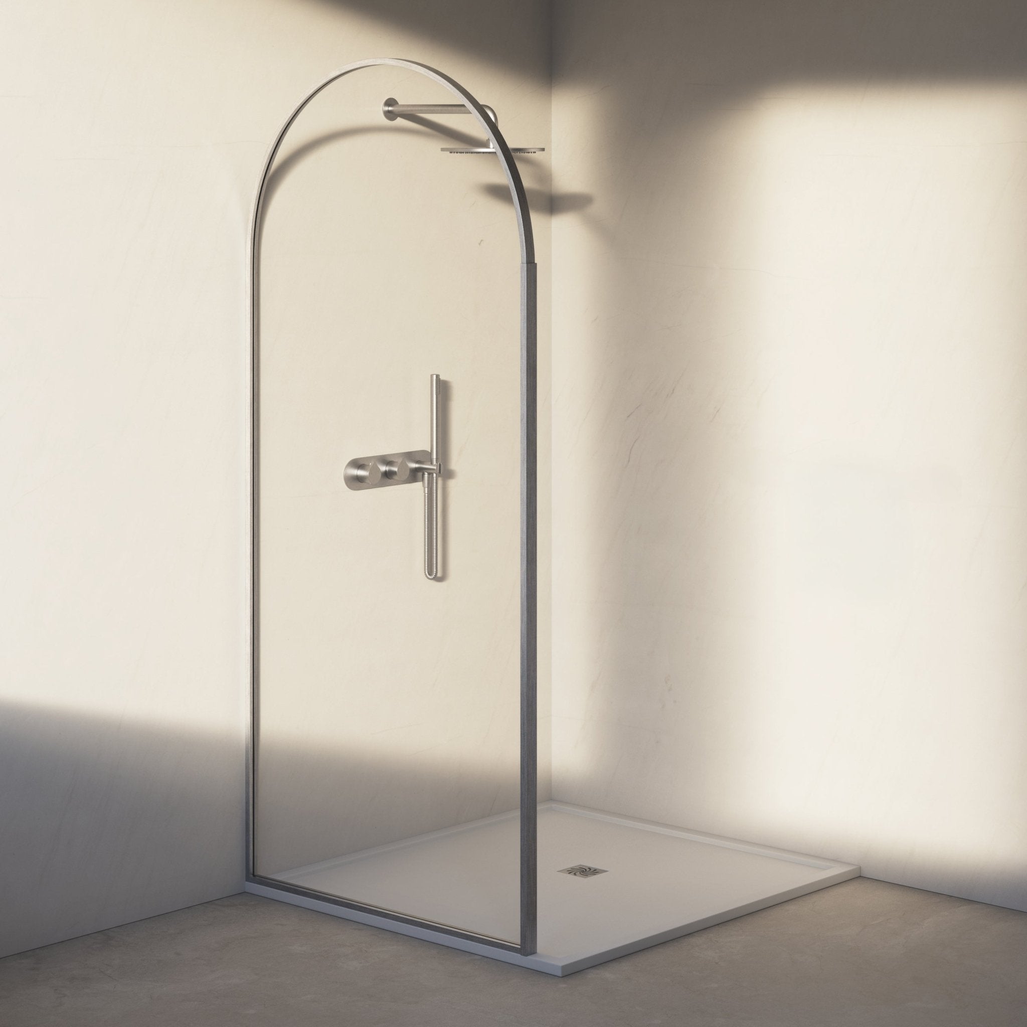 Image of Aura Curved Arch Shower Screen - Cavari