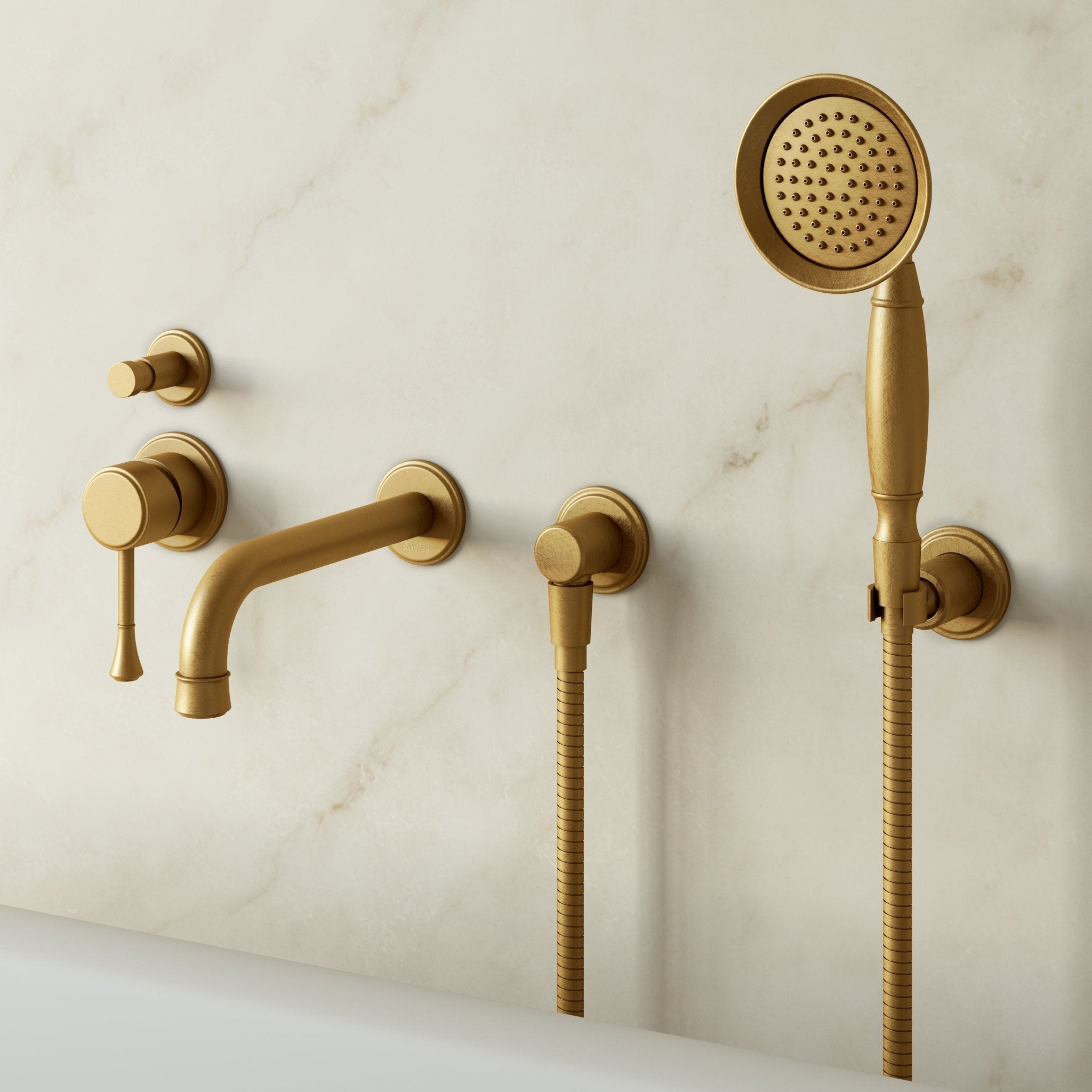 Image of Aurelian Bath Set – Long Spout with Diverter & Hand Shower - Cavari