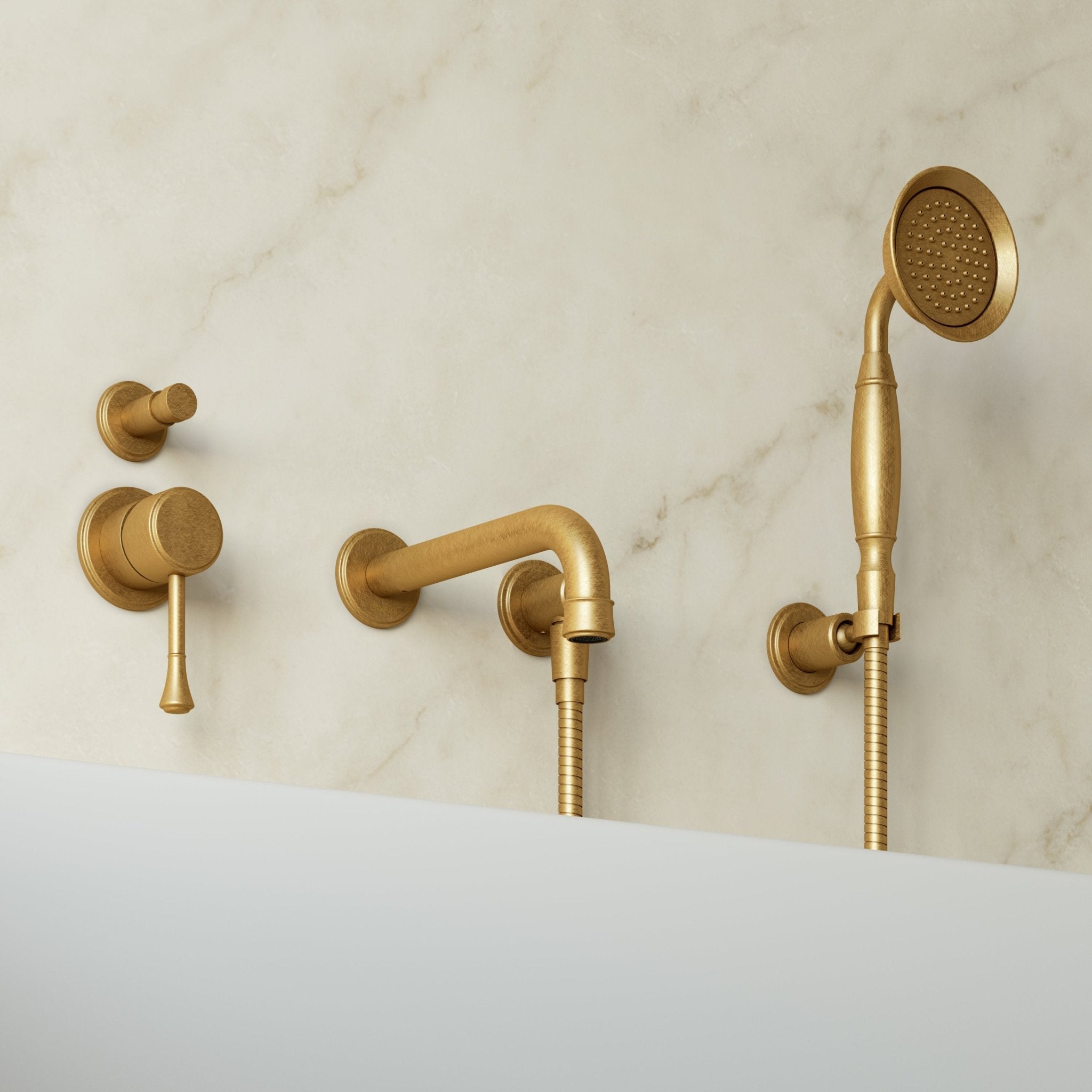 Image of Aurelian Bath Set – Long Spout with Diverter & Hand Shower - Cavari