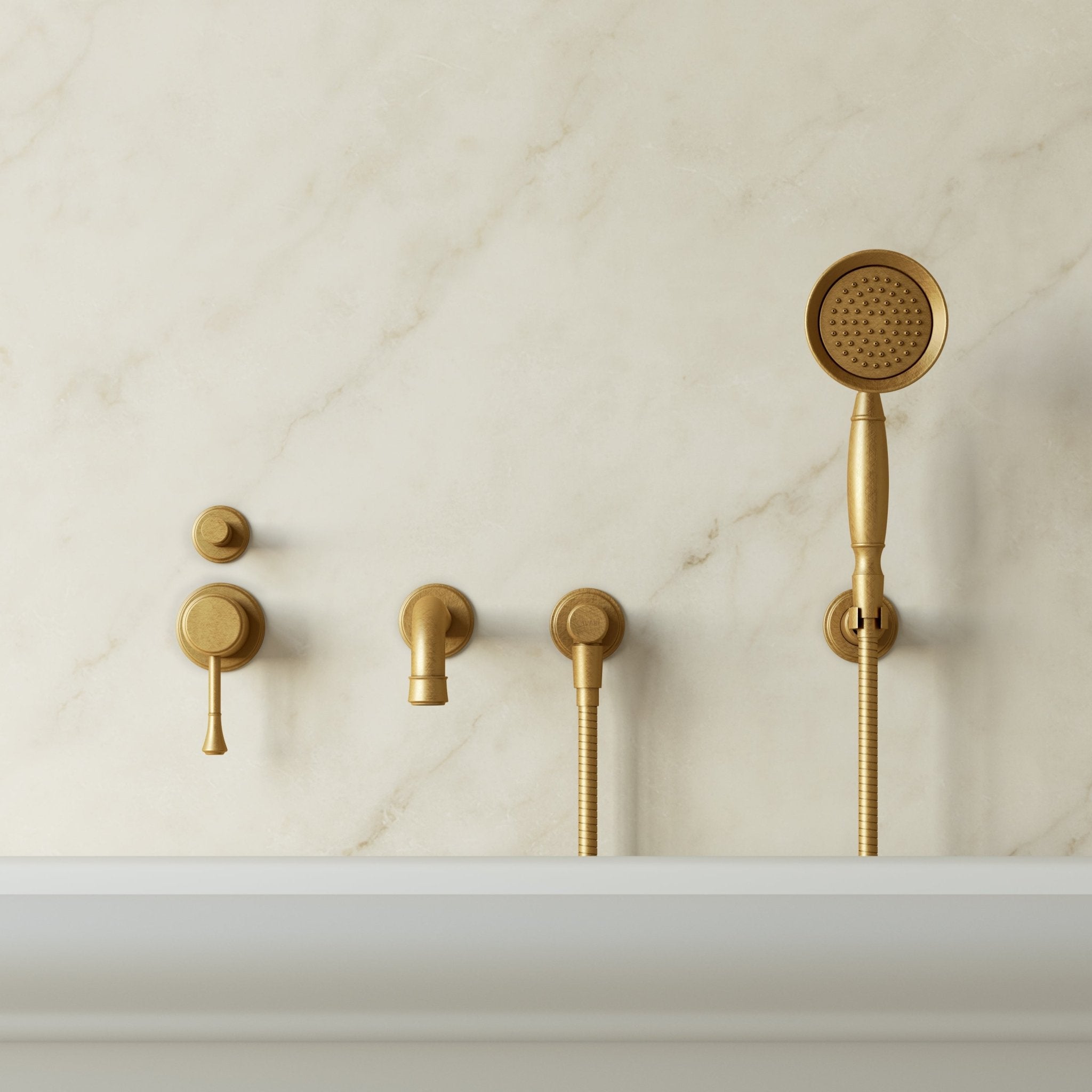 Image of Aurelian Bath Set – Long Spout with Diverter & Hand Shower - Cavari
