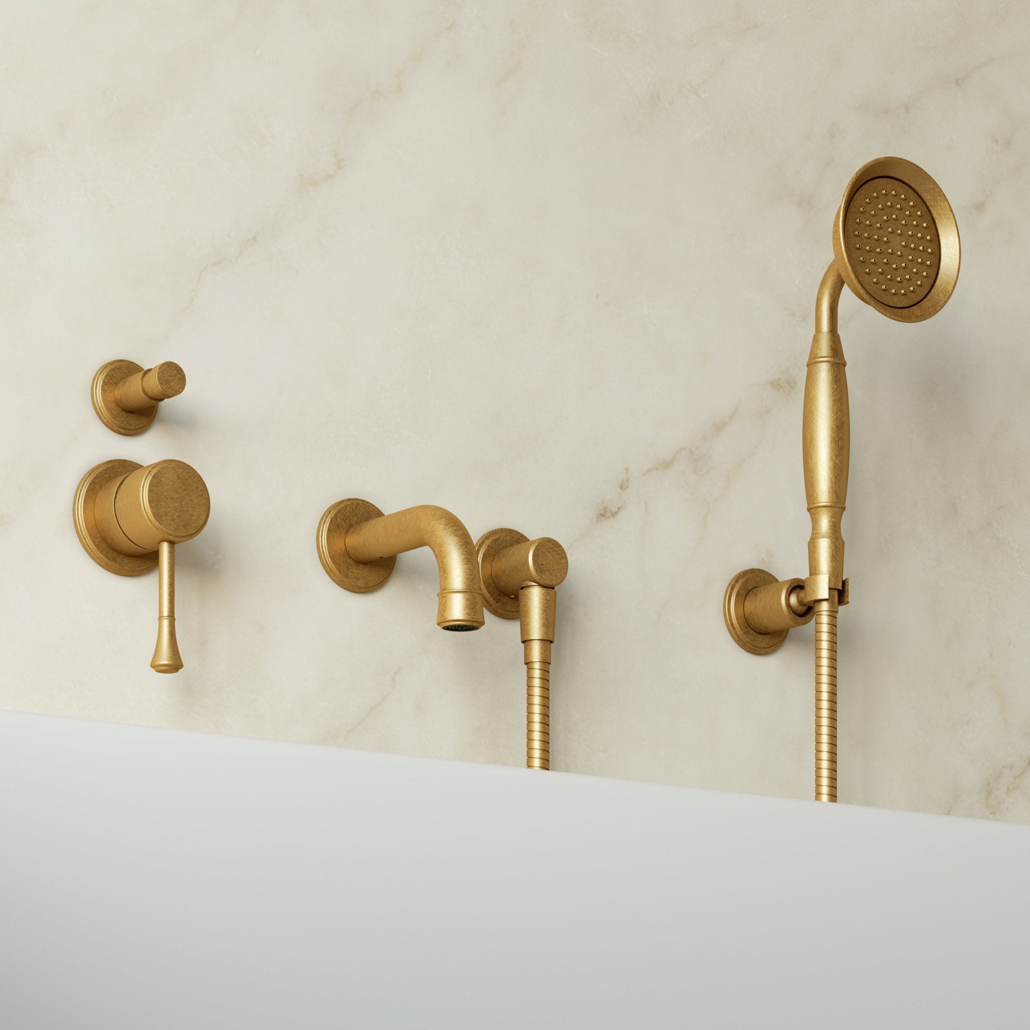 Image of Aurelian Bath Set – Short Spout with Diverter & Hand Shower - Cavari