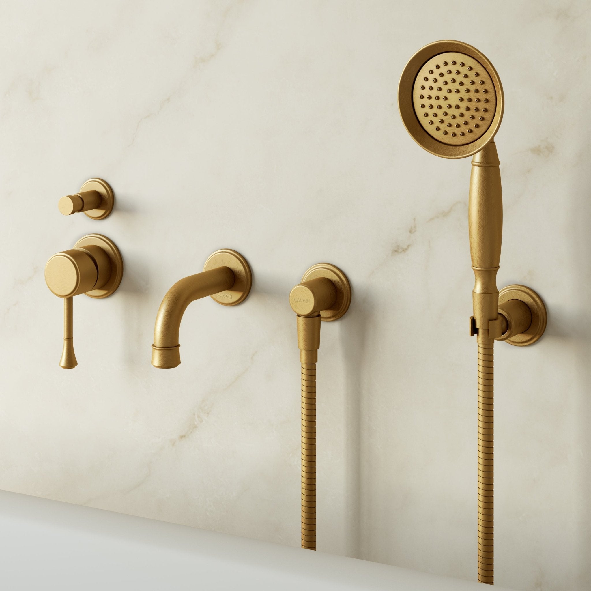 Image of Aurelian Bath Set – Short Spout with Diverter & Hand Shower - Cavari