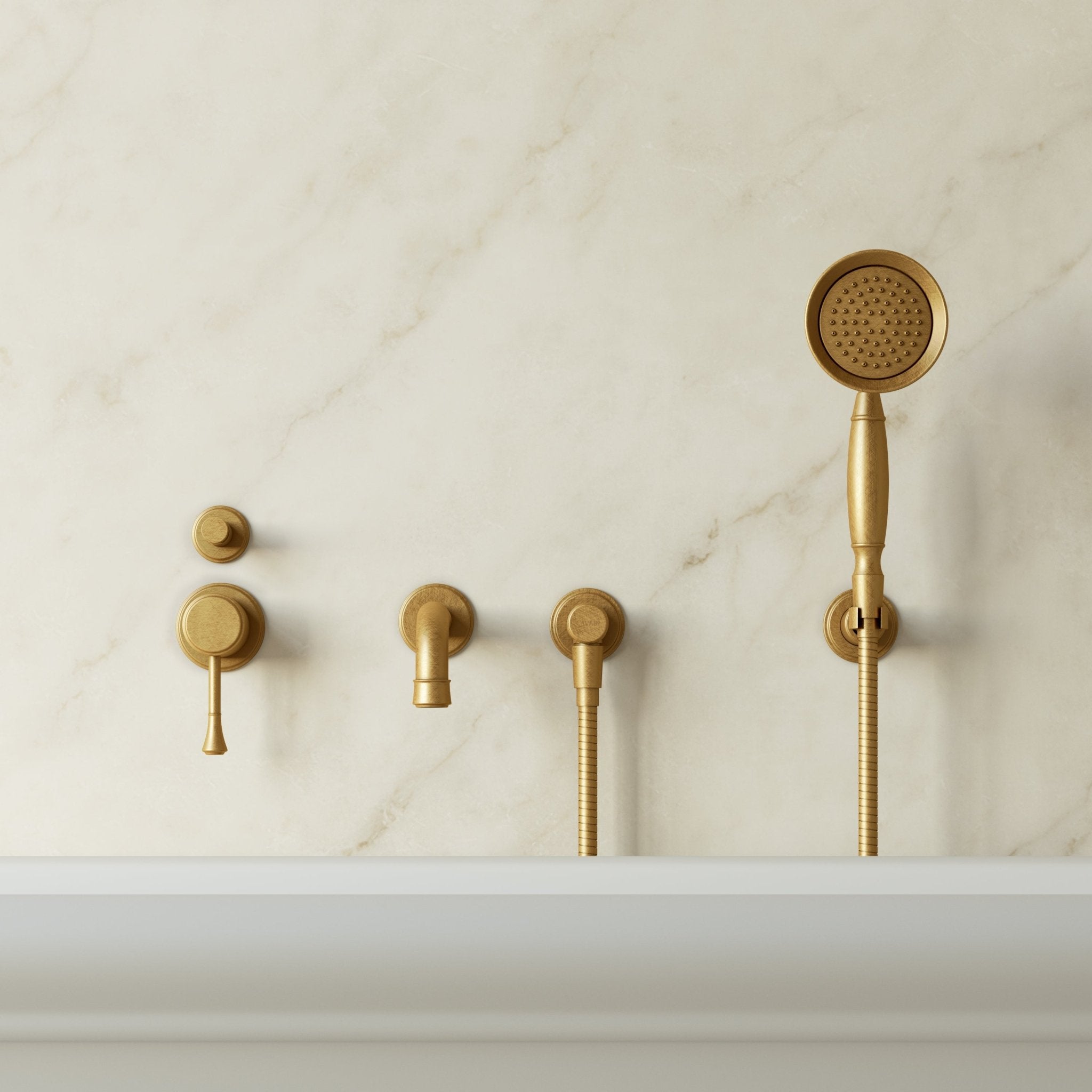 Image of Aurelian Bath Set – Short Spout with Diverter & Hand Shower - Cavari
