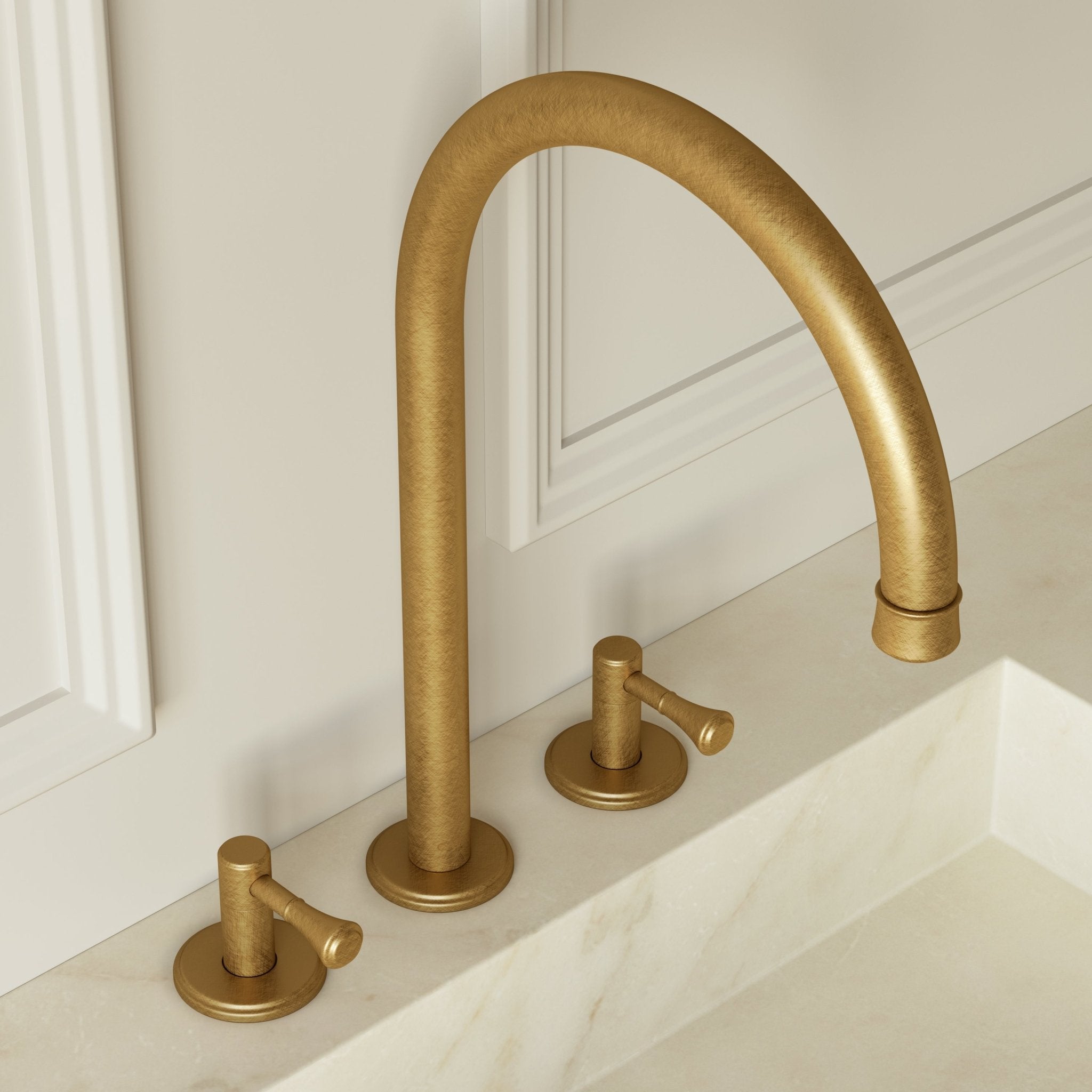 Image of Aurelian Double Handle Deck Mounted Basin Tap - Cavari