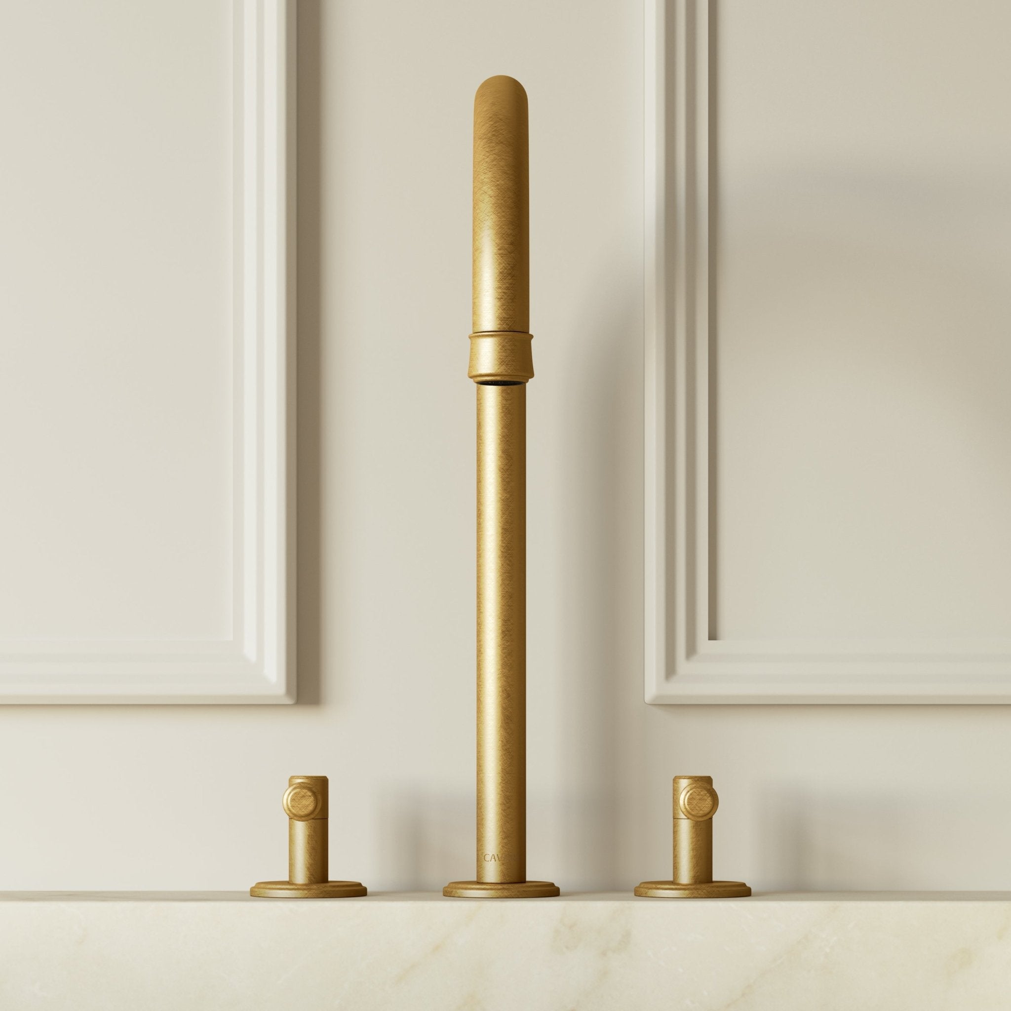 Image of Aurelian Double Handle Deck Mounted Basin Tap - Cavari