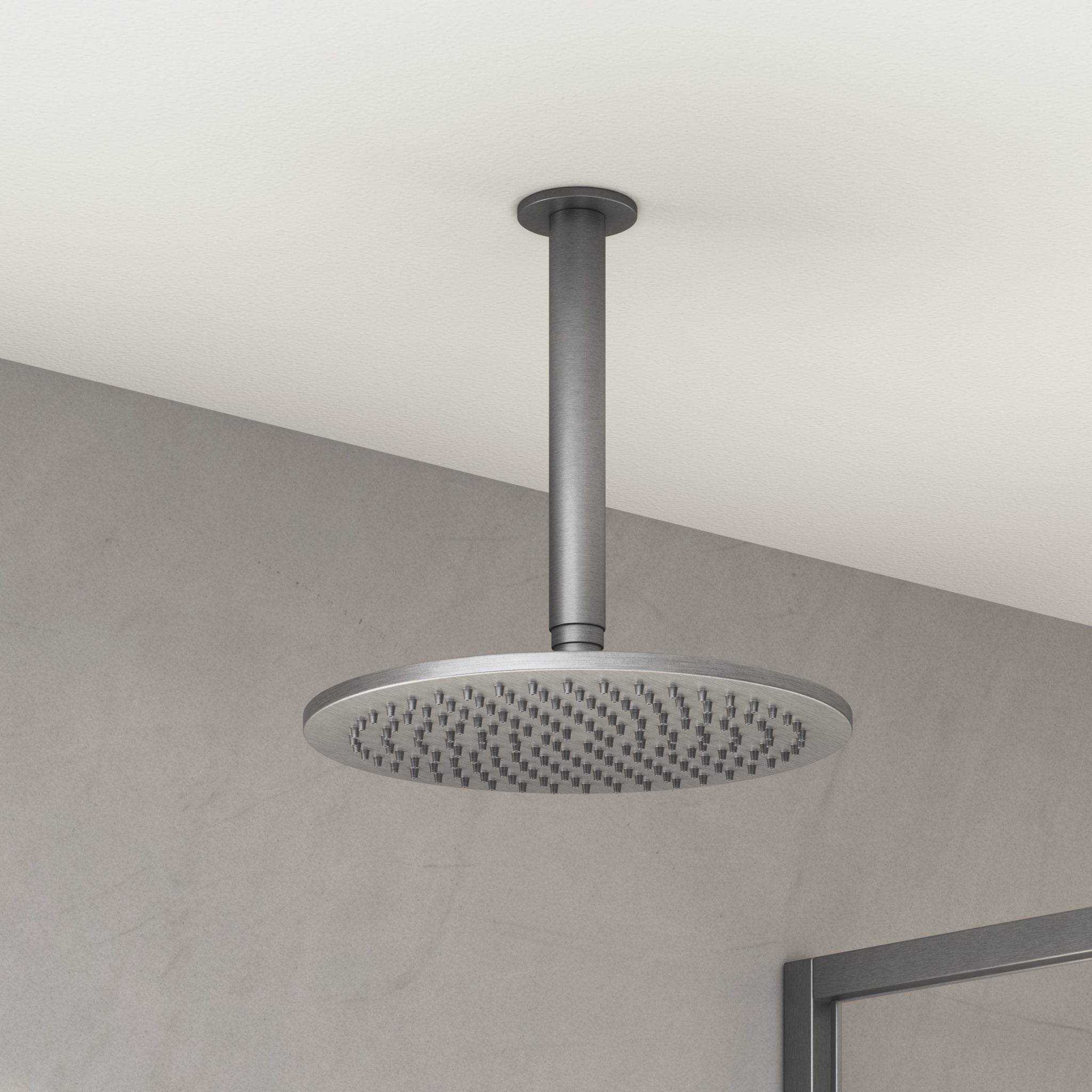 Image of Axiom 2-Way Thermostatic Shower Set – Ceiling Mounted Overhead & Square Hand Shower - Cavari