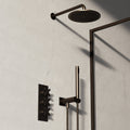 Axiom 2-Way Thermostatic Shower Set – Overhead & Square Angled Hand Shower