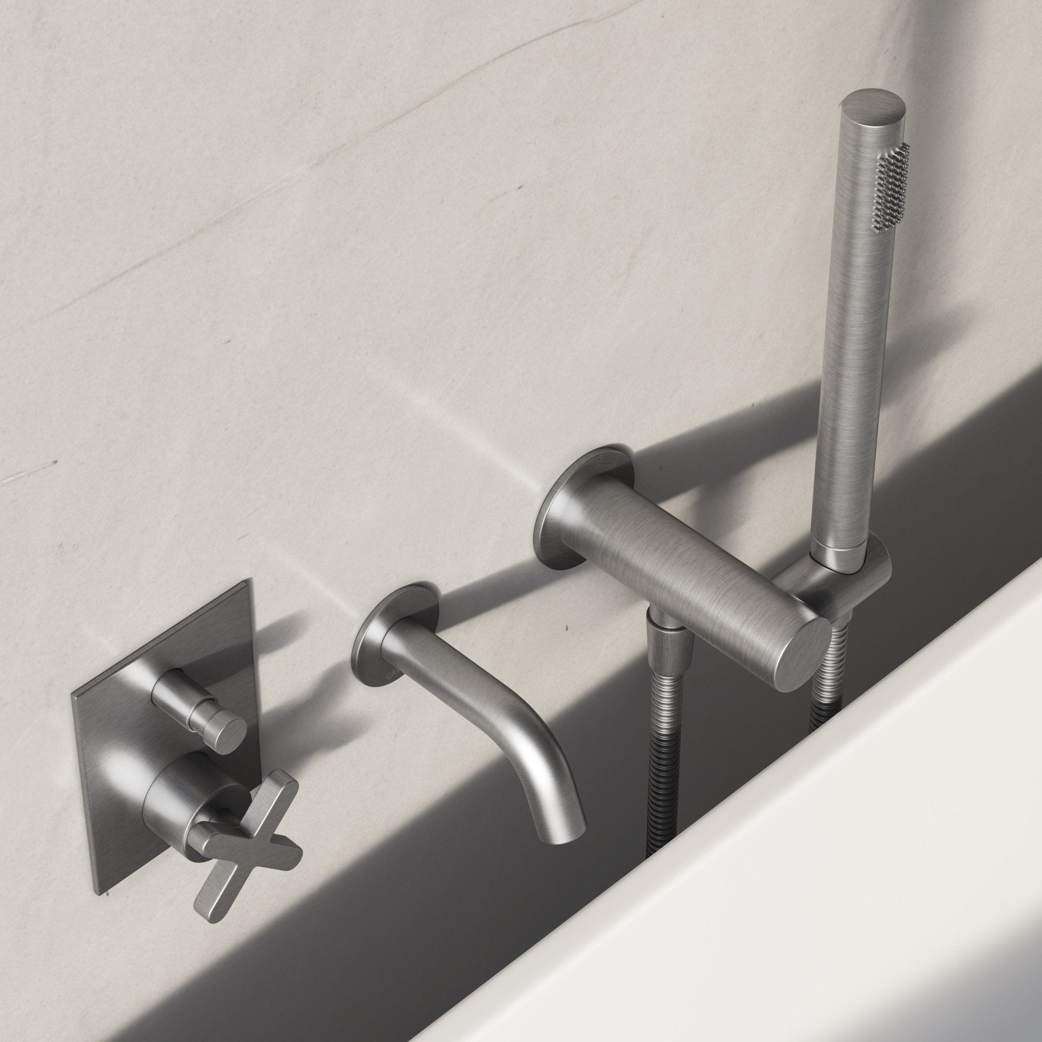 Image of Axiom Bath Set with Diverter & Angled Hand Shower - Cavari