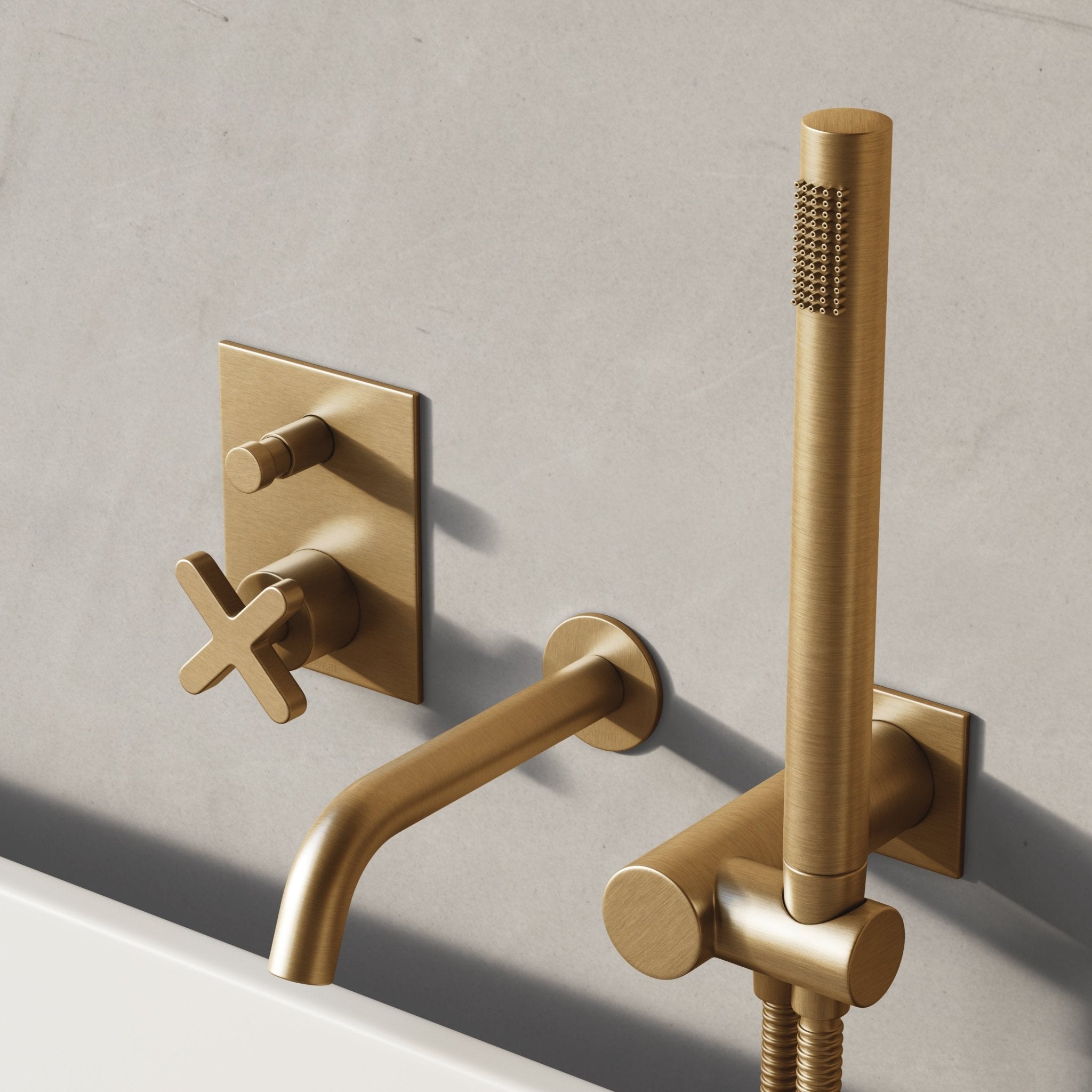Image of Axiom Bath Set with Diverter & Square Hand Shower - Cavari