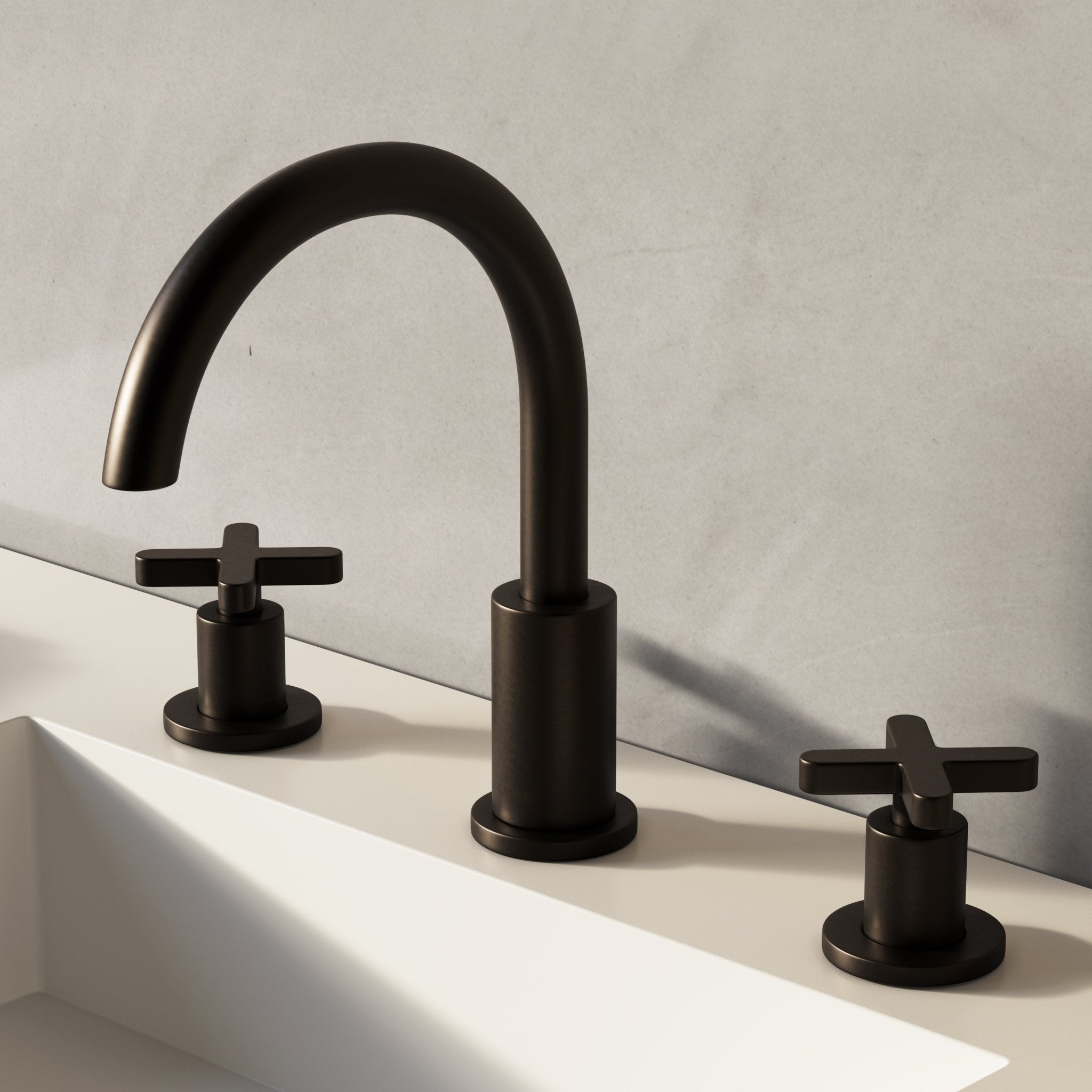 Image of Axiom Double Handle Deck Mounted Basin Tap - Cavari