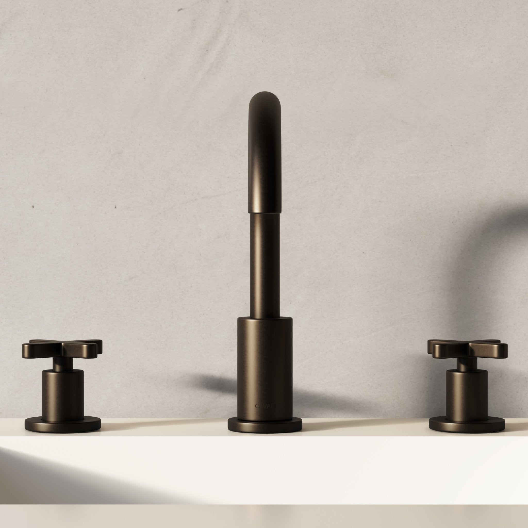 Image of Axiom Double Handle Deck Mounted Basin Tap - Cavari