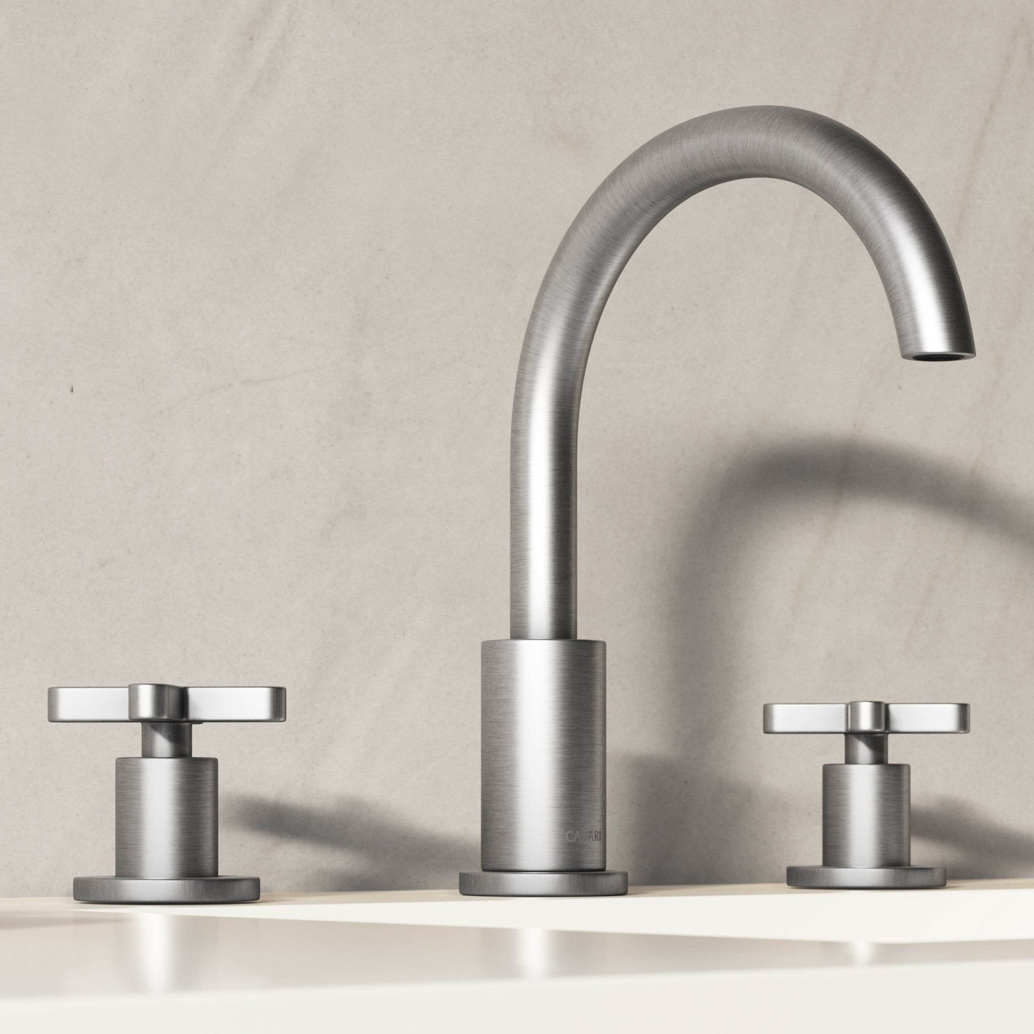 Image of Axiom Double Handle Deck Mounted Basin Tap - Cavari
