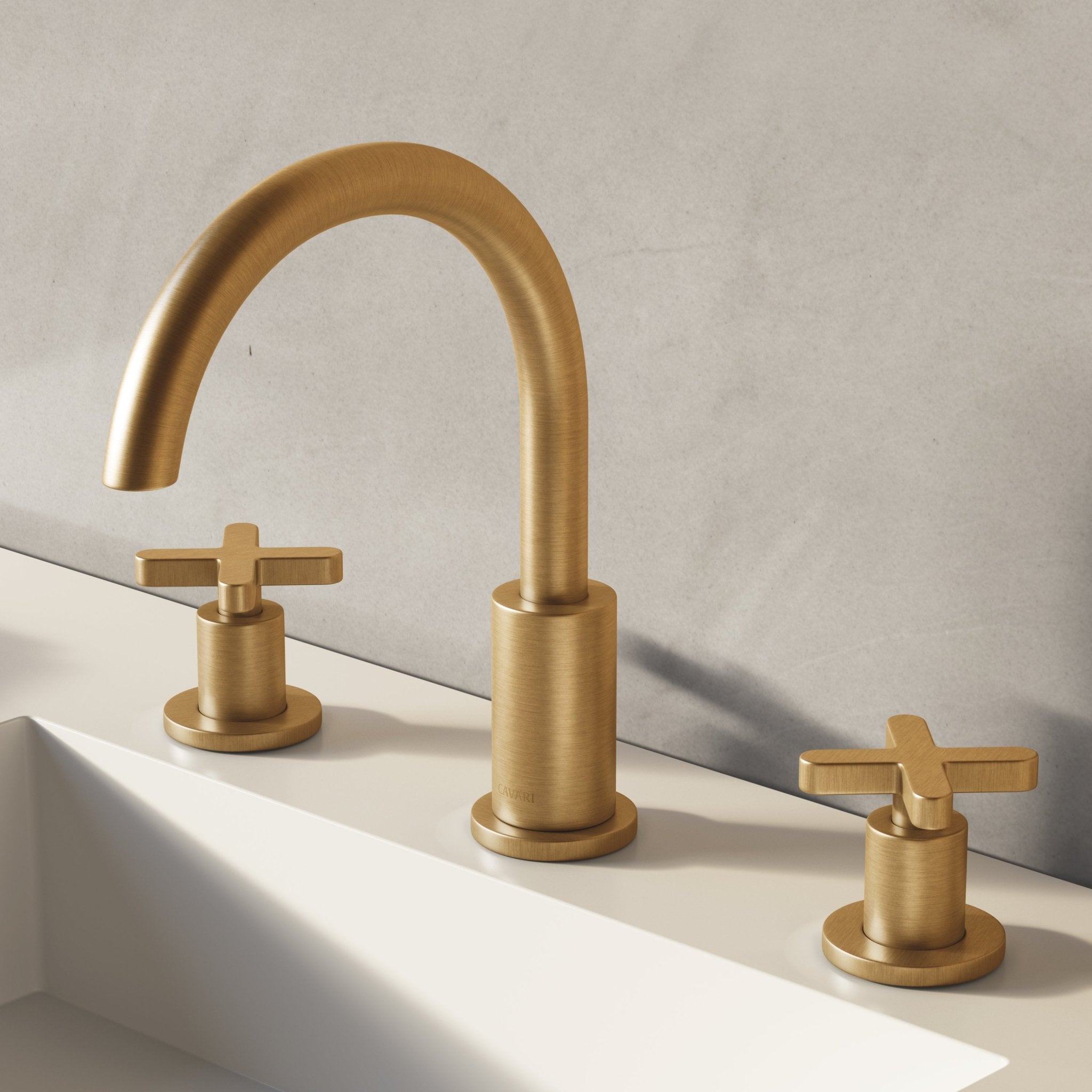Image of Axiom Double Handle Deck Mounted Basin Tap - Cavari