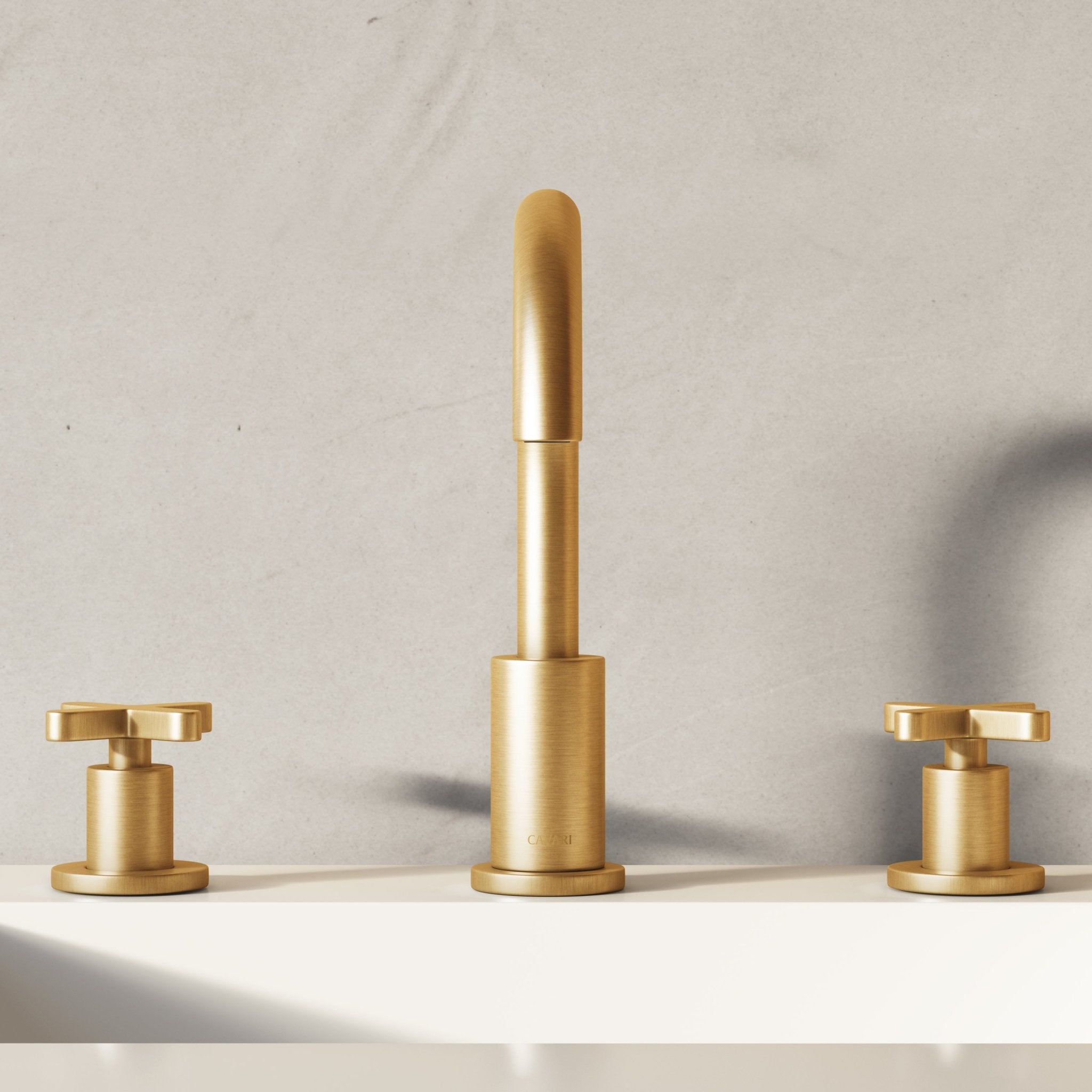 Image of Axiom Double Handle Deck Mounted Basin Tap - Cavari