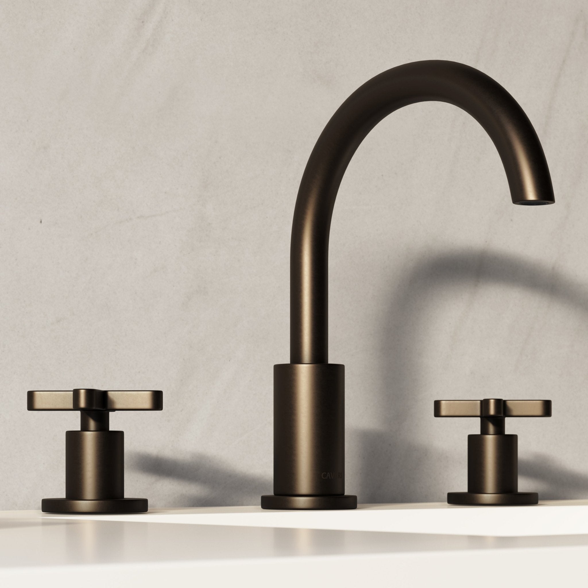 Image of Axiom Double Handle Deck Mounted Basin Tap - Cavari