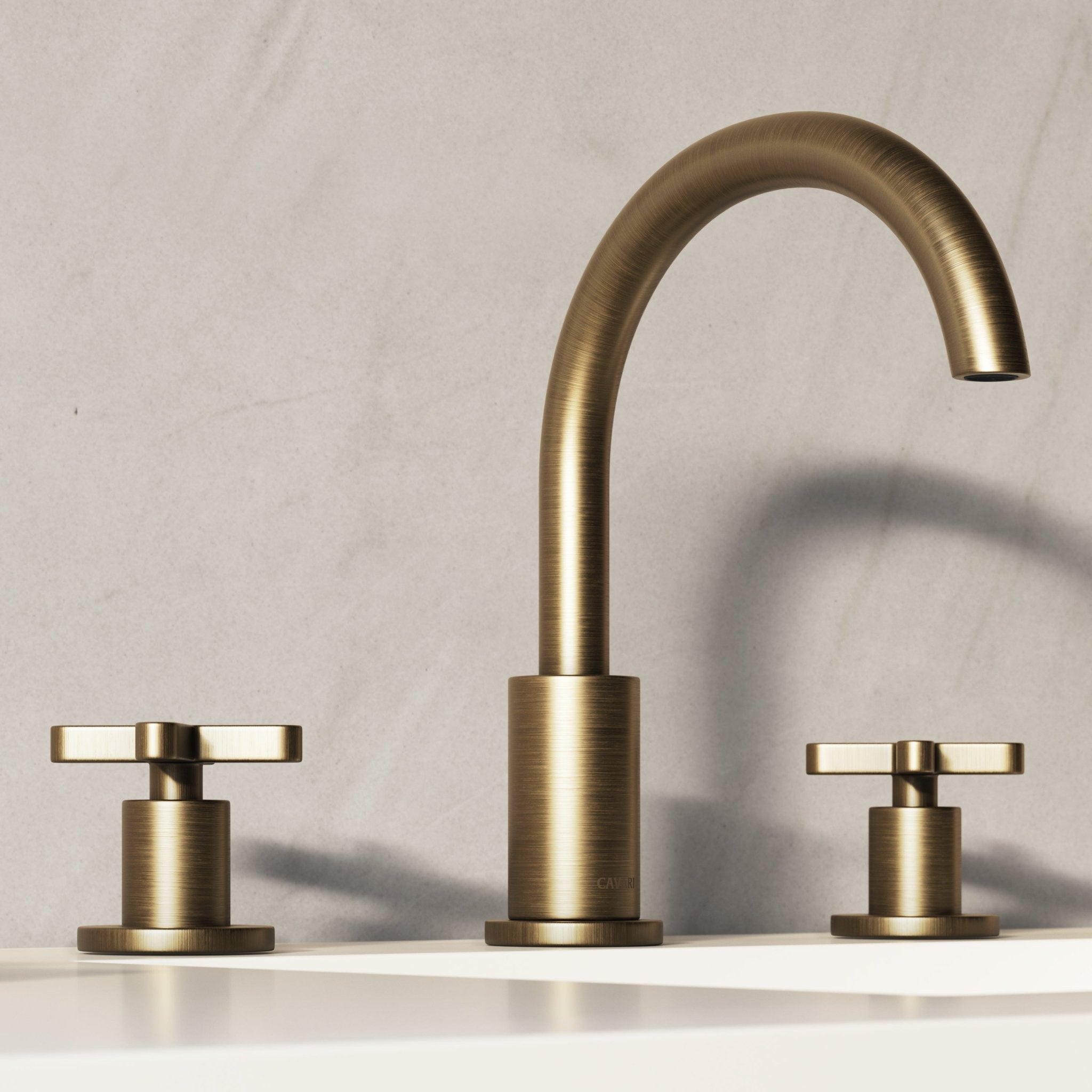 Image of Axiom Double Handle Deck Mounted Basin Tap - Cavari