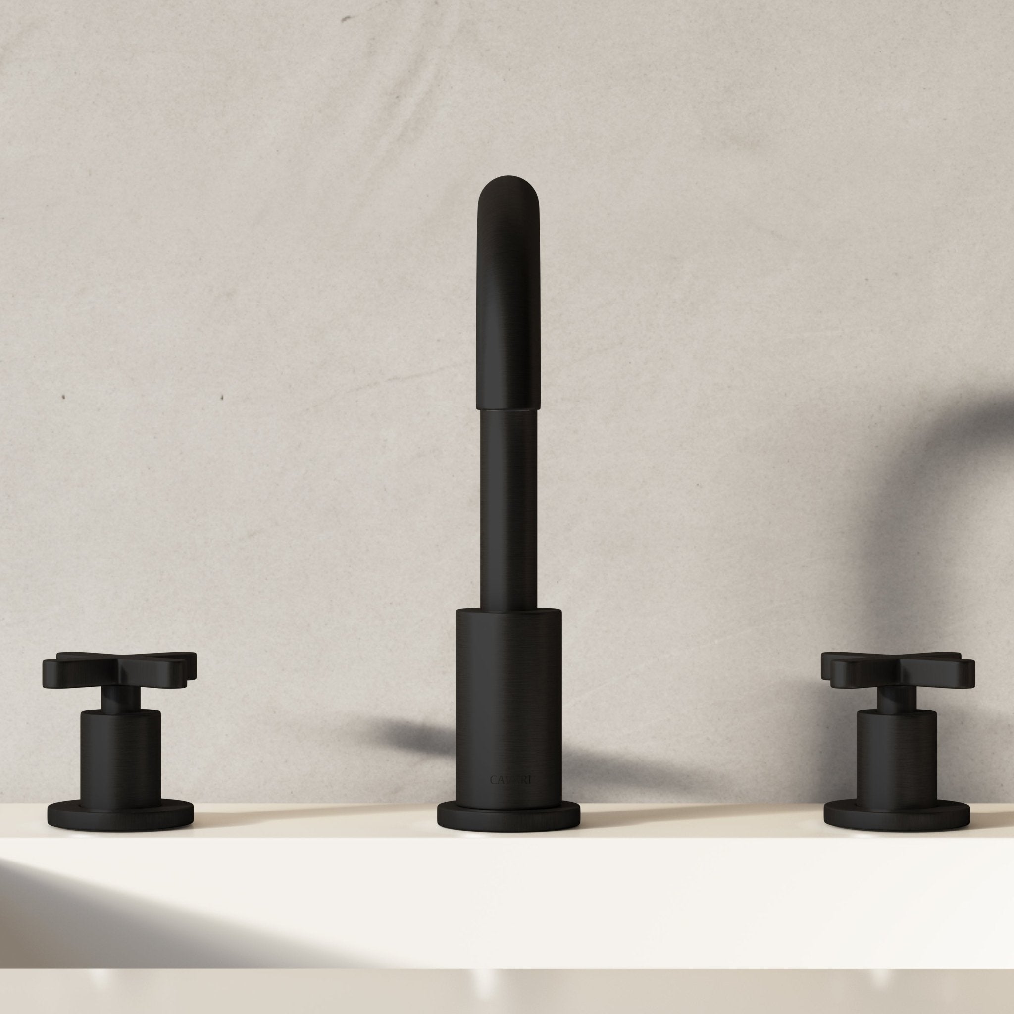 Image of Axiom Double Handle Deck Mounted Basin Tap - Cavari