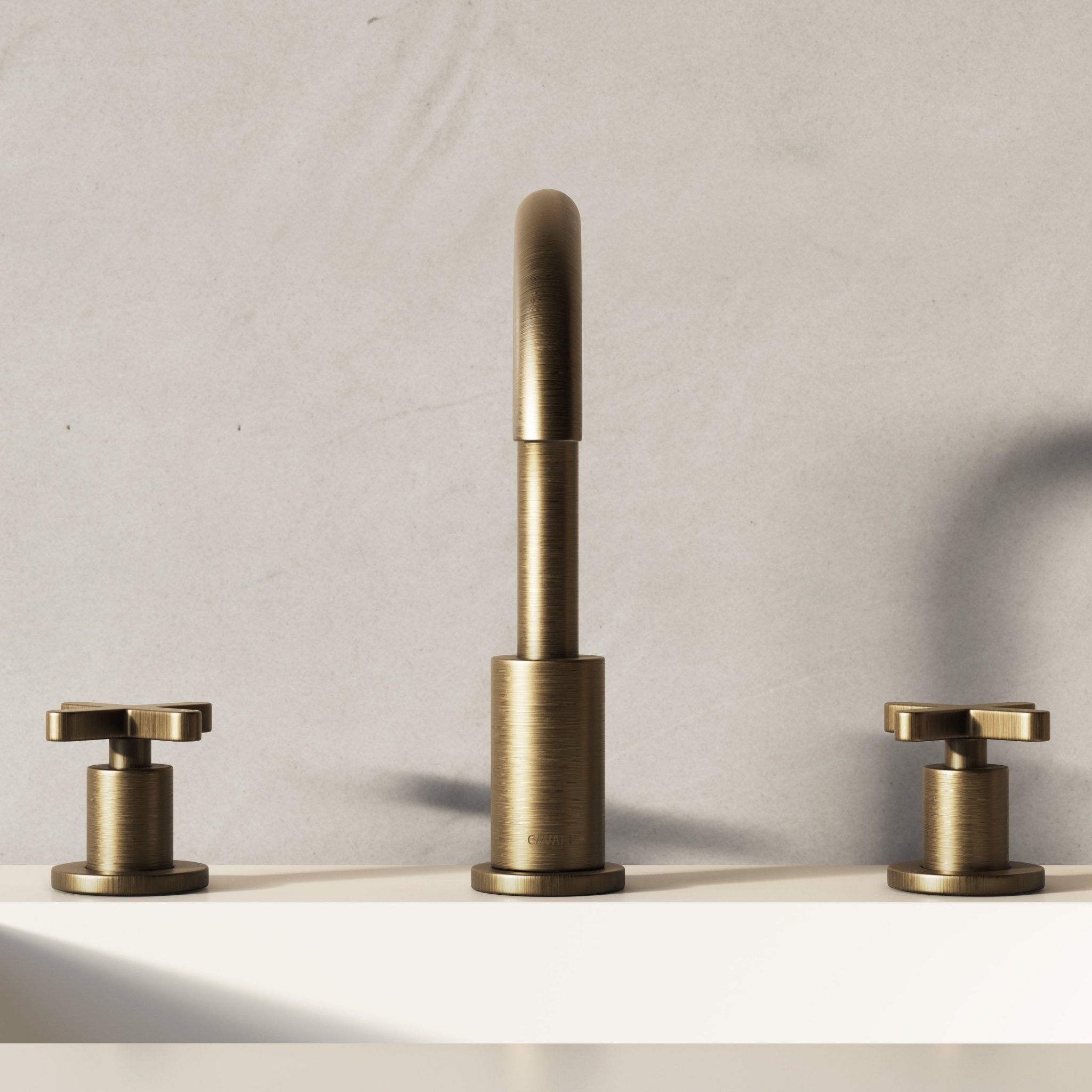 Image of Axiom Double Handle Deck Mounted Basin Tap - Cavari
