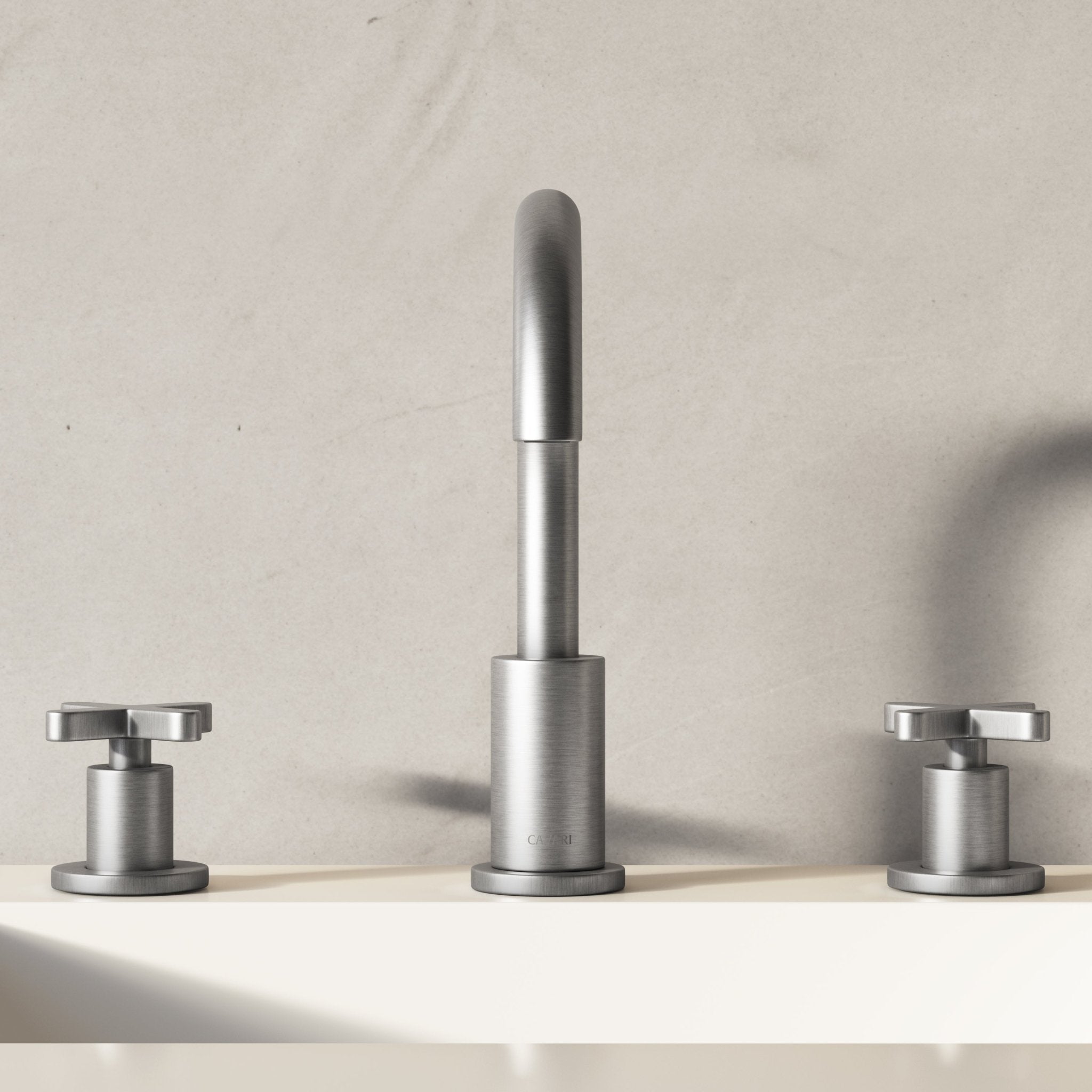 Image of Axiom Double Handle Deck Mounted Basin Tap - Cavari