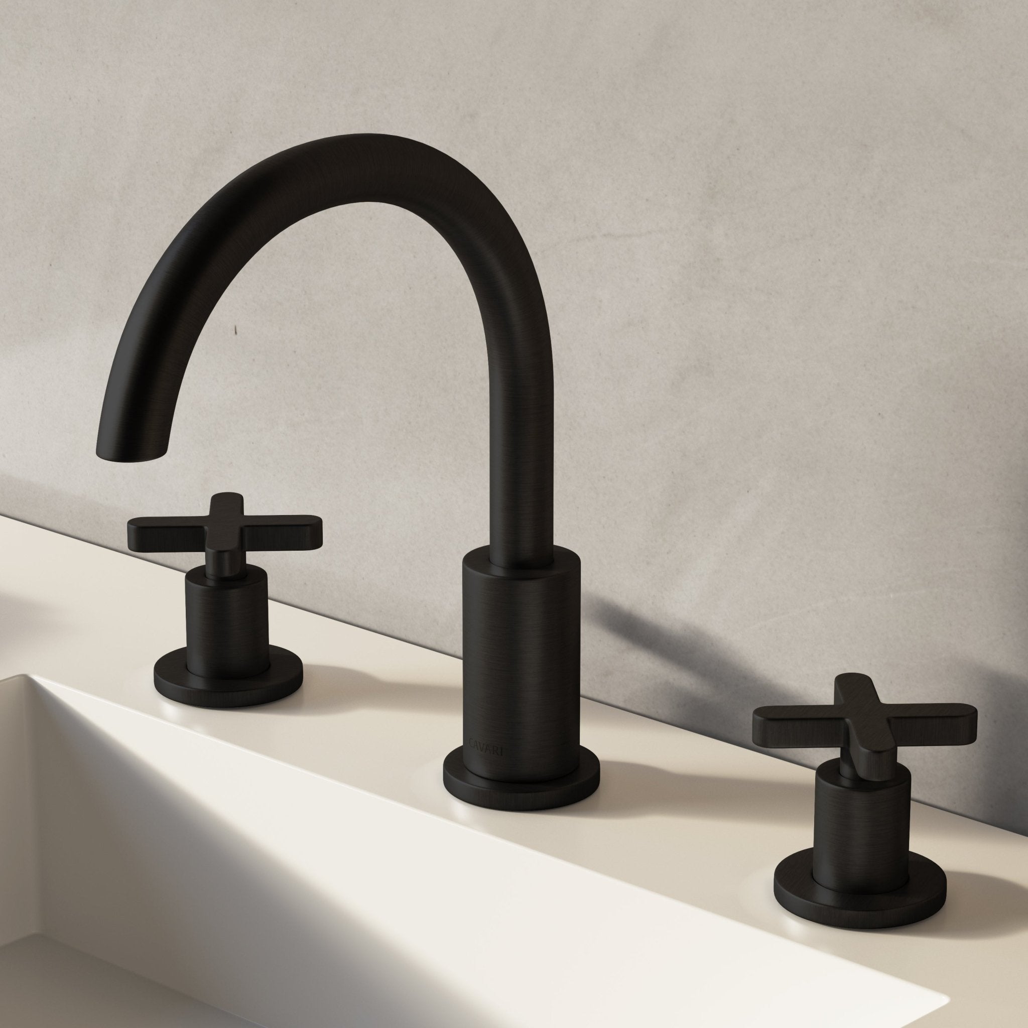 Image of Axiom Double Handle Deck Mounted Basin Tap - Cavari