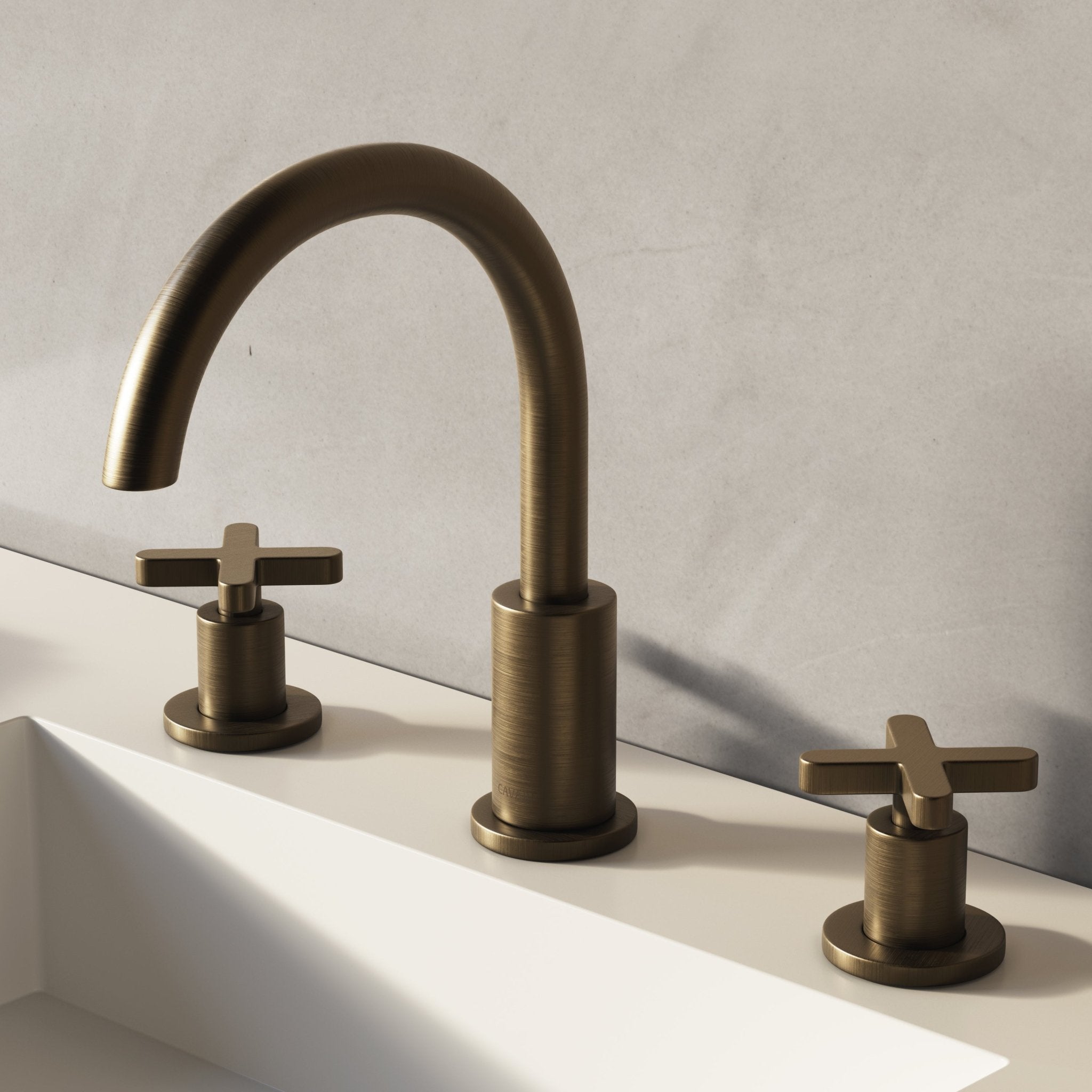 Image of Axiom Double Handle Deck Mounted Basin Tap - Cavari