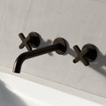 Axiom Wall Mounted Basin Tap – Double Handle, Long Spout
