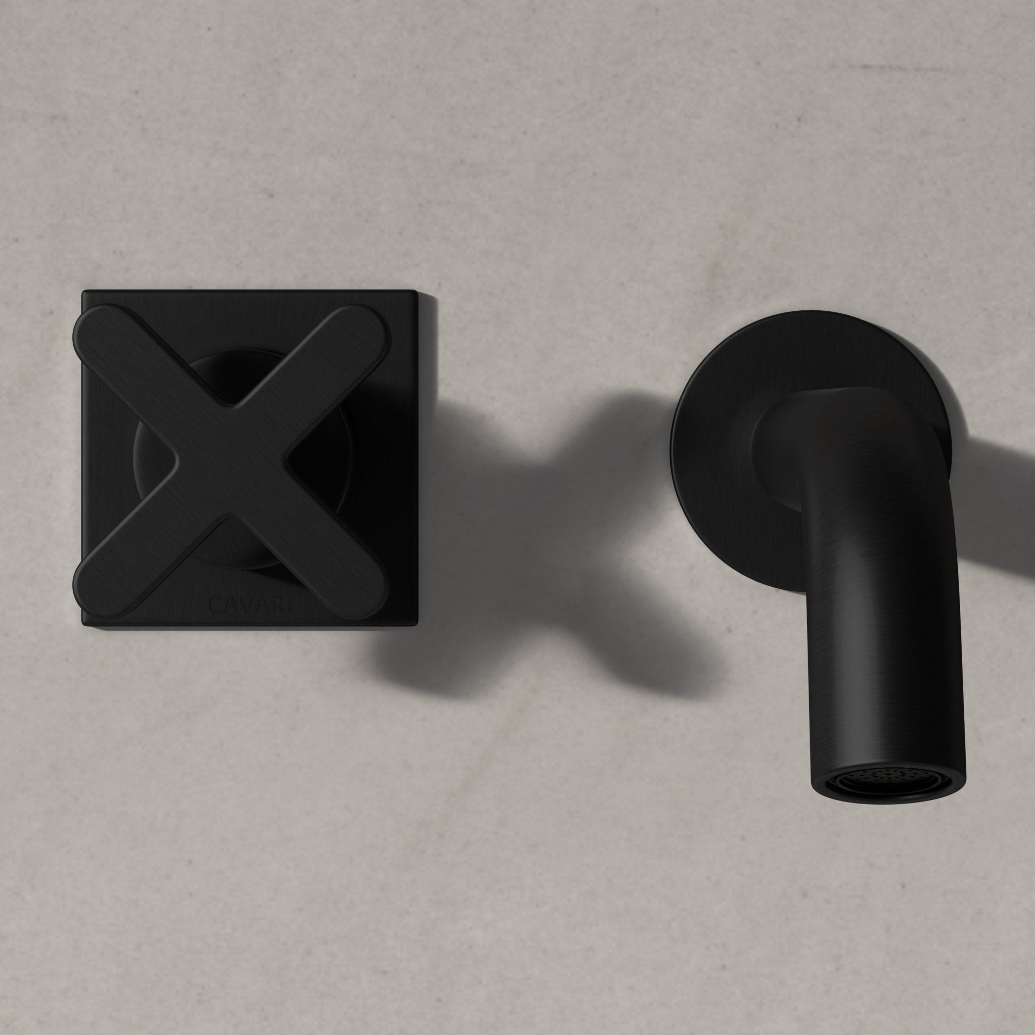 Image of Axiom Single Handle Wall Mounted Basin Mixer – Long Spout - Cavari