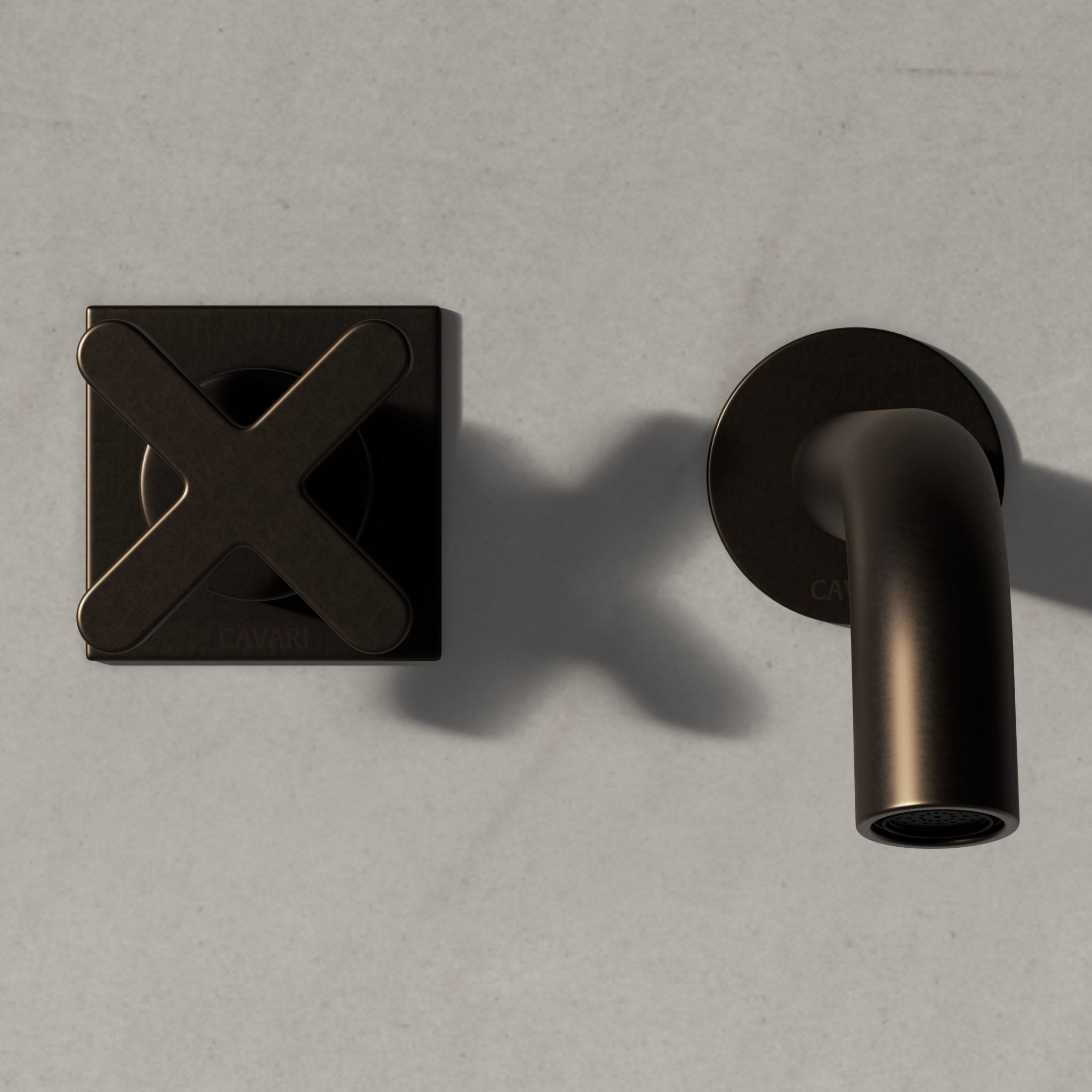 Image of Axiom Single Handle Wall Mounted Basin Mixer – Long Spout - Cavari