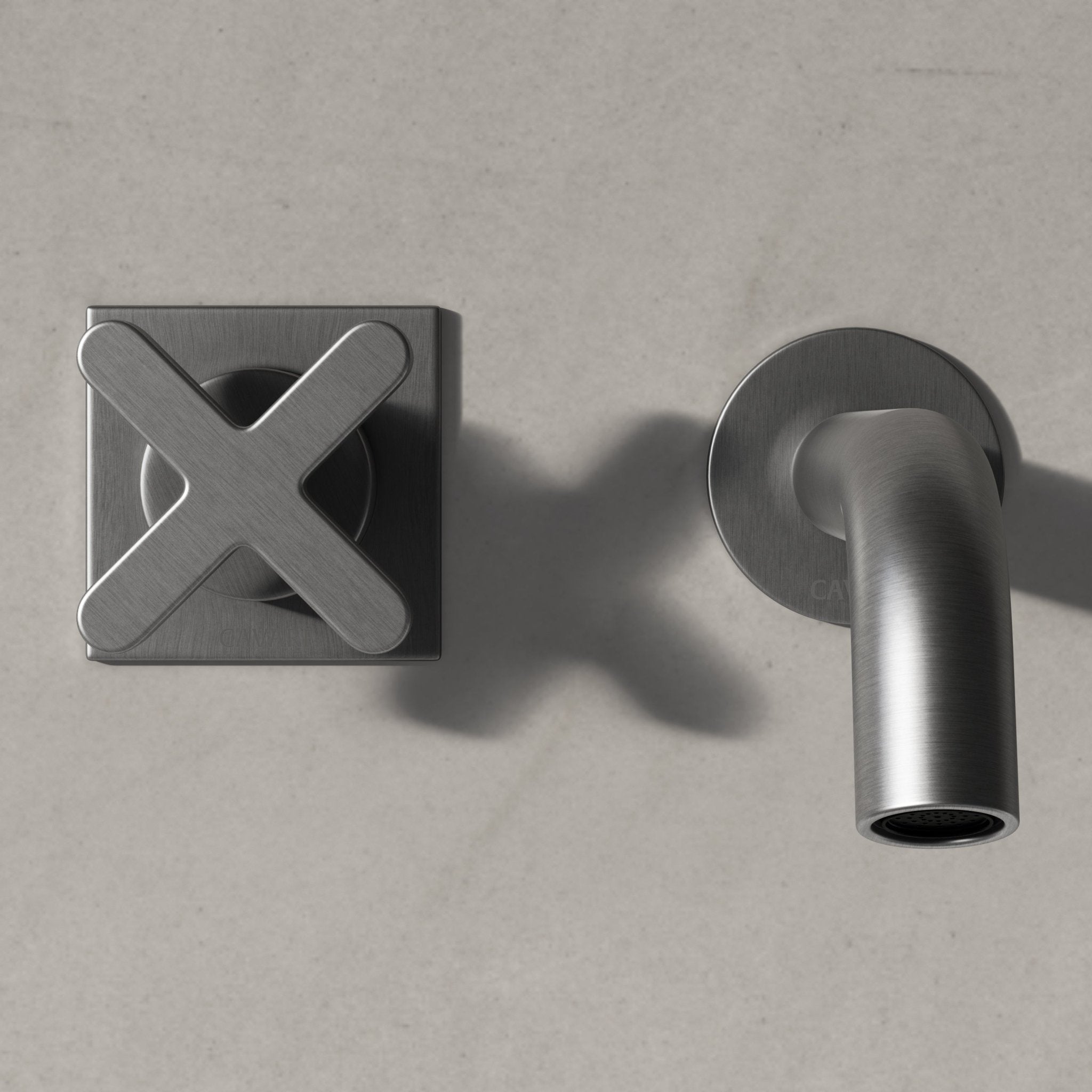 Image of Axiom Single Handle Wall Mounted Basin Mixer – Long Spout - Cavari