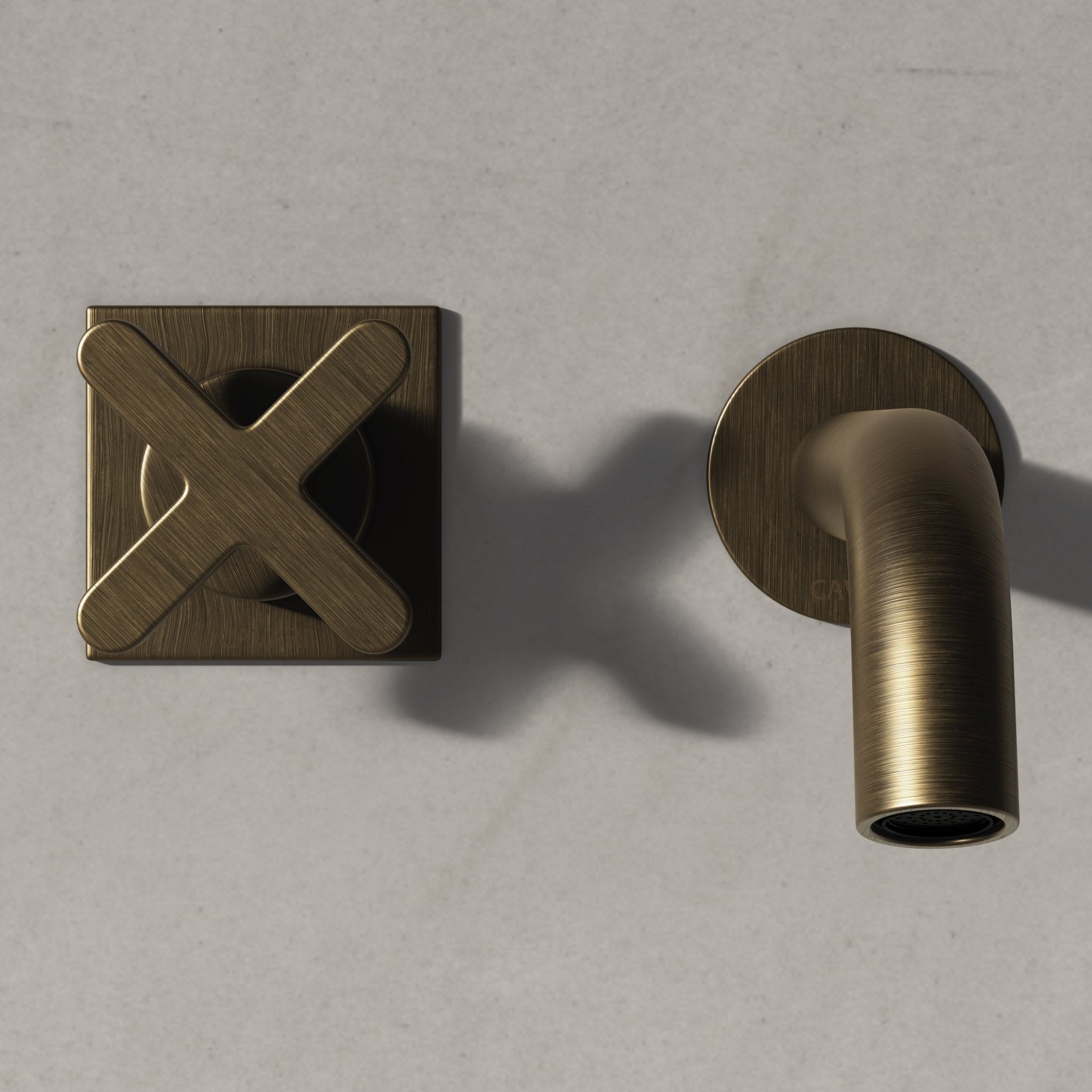Image of Axiom Single Handle Wall Mounted Basin Mixer – Long Spout - Cavari