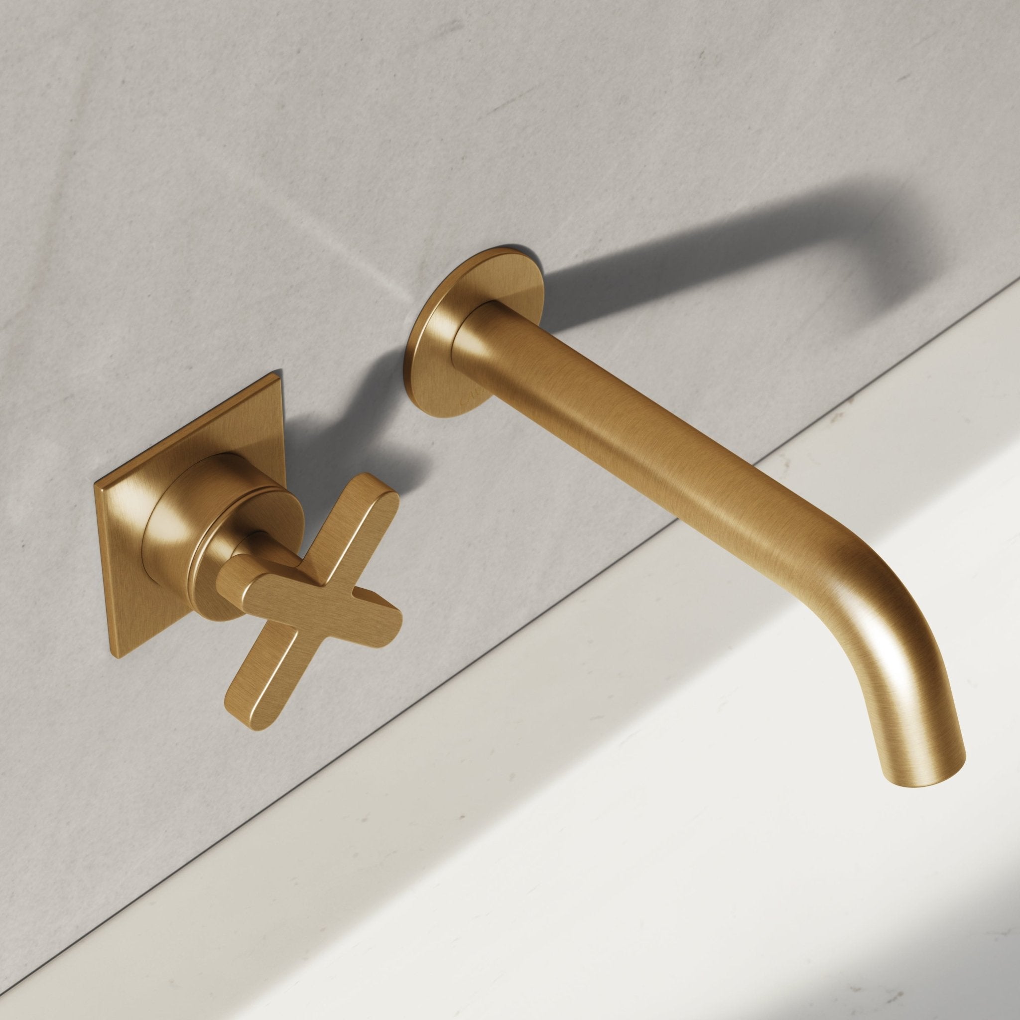 Image of Axiom Single Handle Wall Mounted Basin Mixer – Long Spout - Cavari