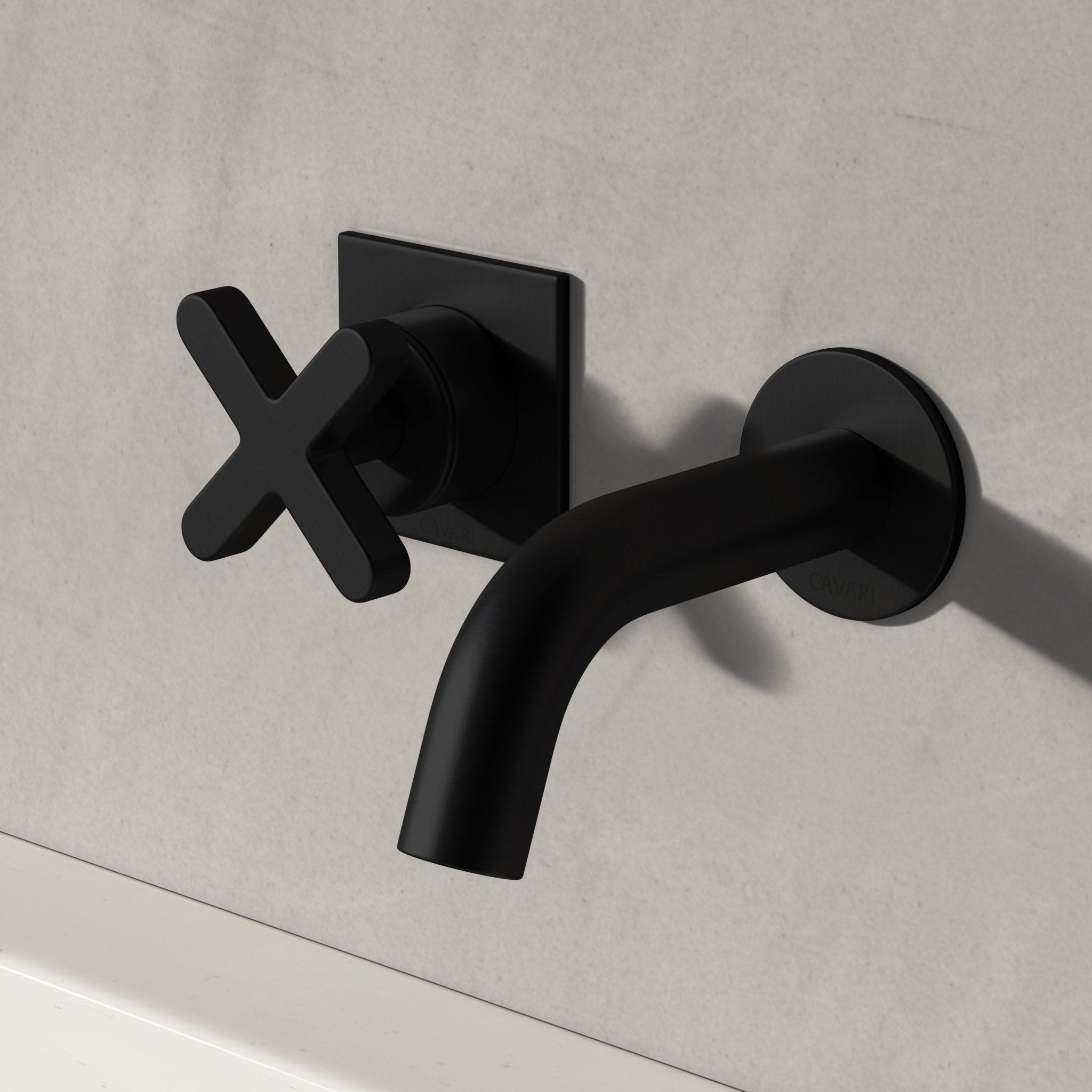 Image of Axiom Single Handle Wall Mounted Basin Mixer – Short Spout - Cavari