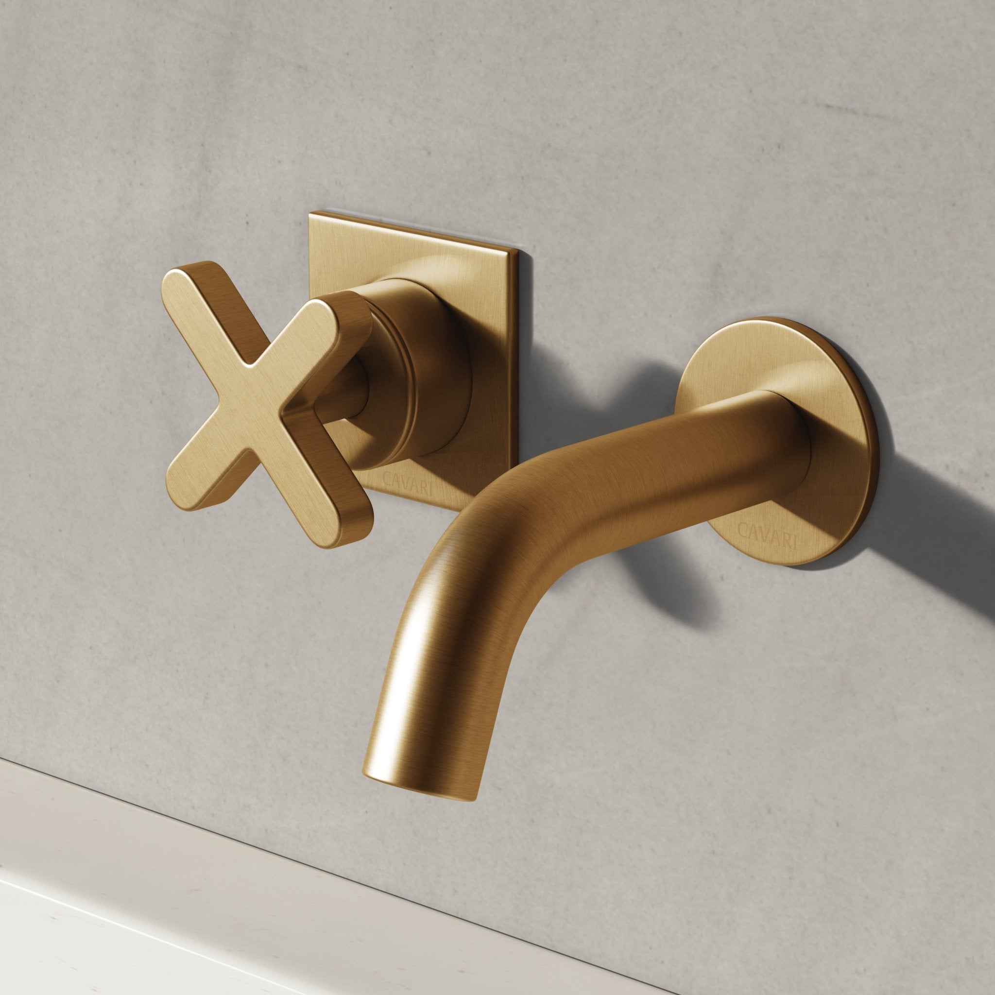 Image of Axiom Single Handle Wall Mounted Basin Mixer – Short Spout - Cavari