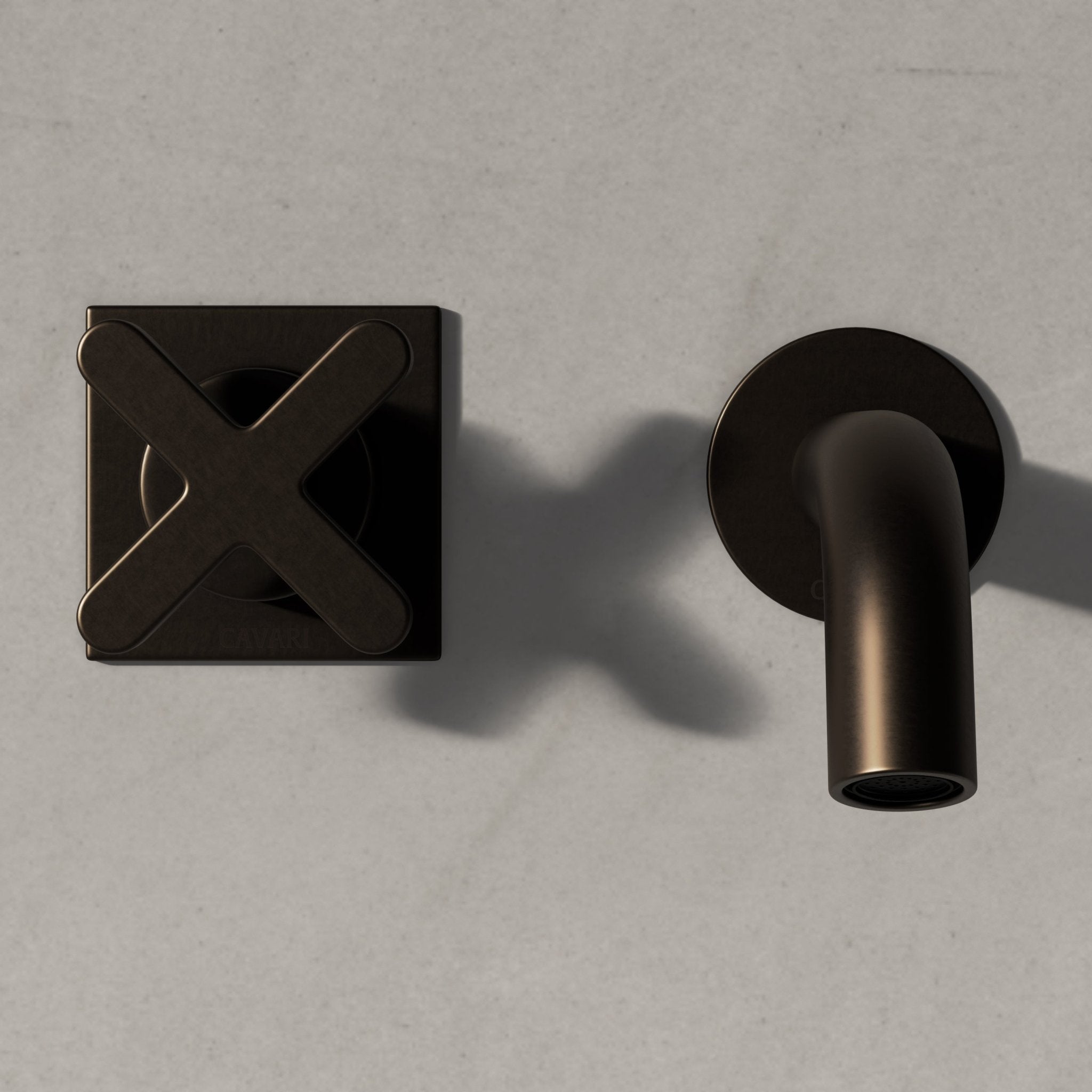 Image of Axiom Single Handle Wall Mounted Basin Mixer – Short Spout - Cavari